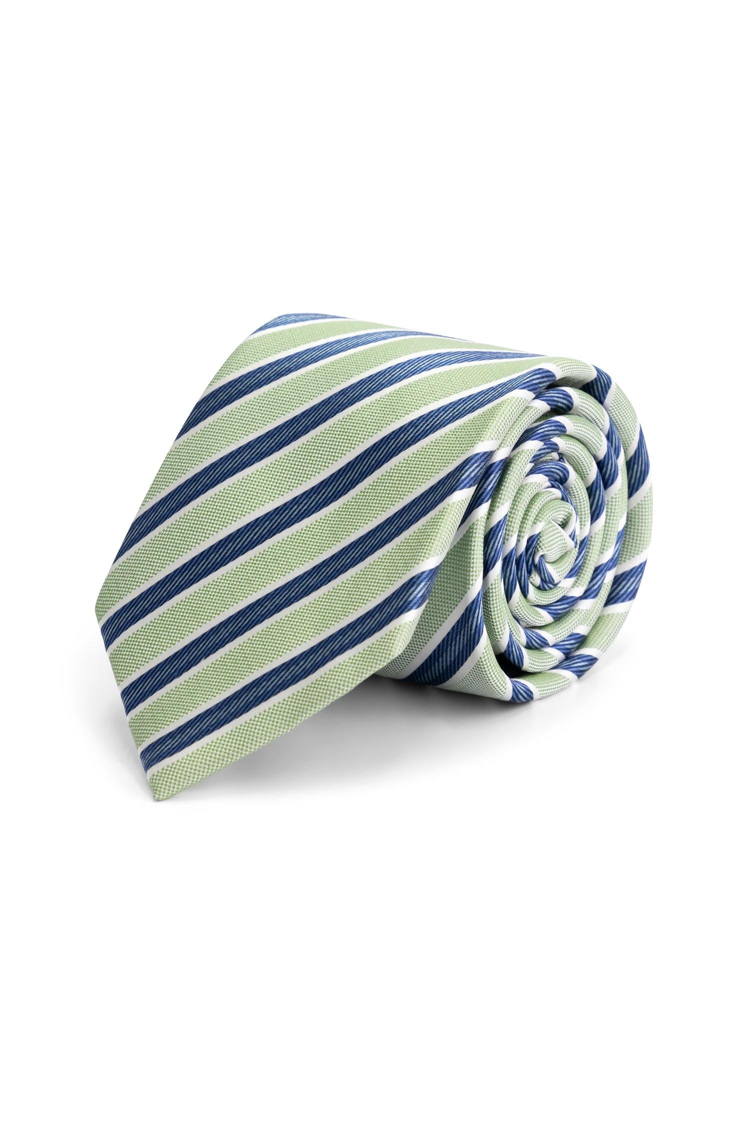 stropdas zijde Blauw/Groen