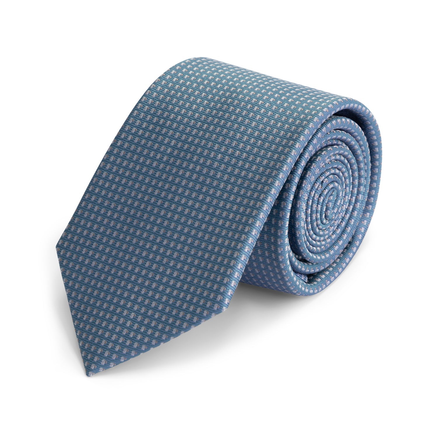 Stropdas zijde lichtblauw met print - Gents