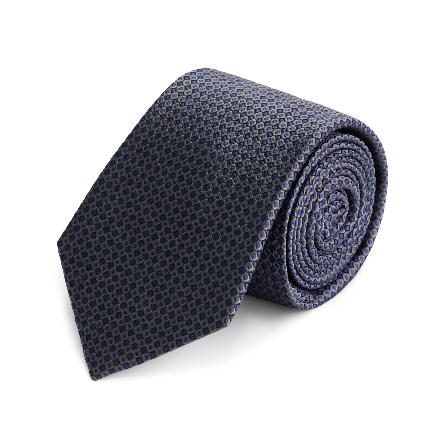 Stropdas zijde navy met ruit - Gents