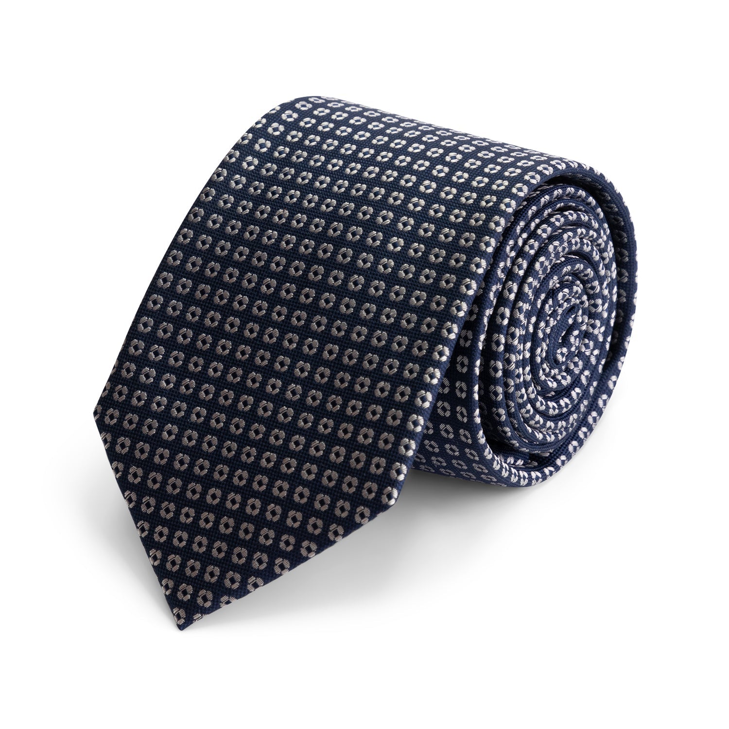 Stropdas zijde navy met vierkant - Gents