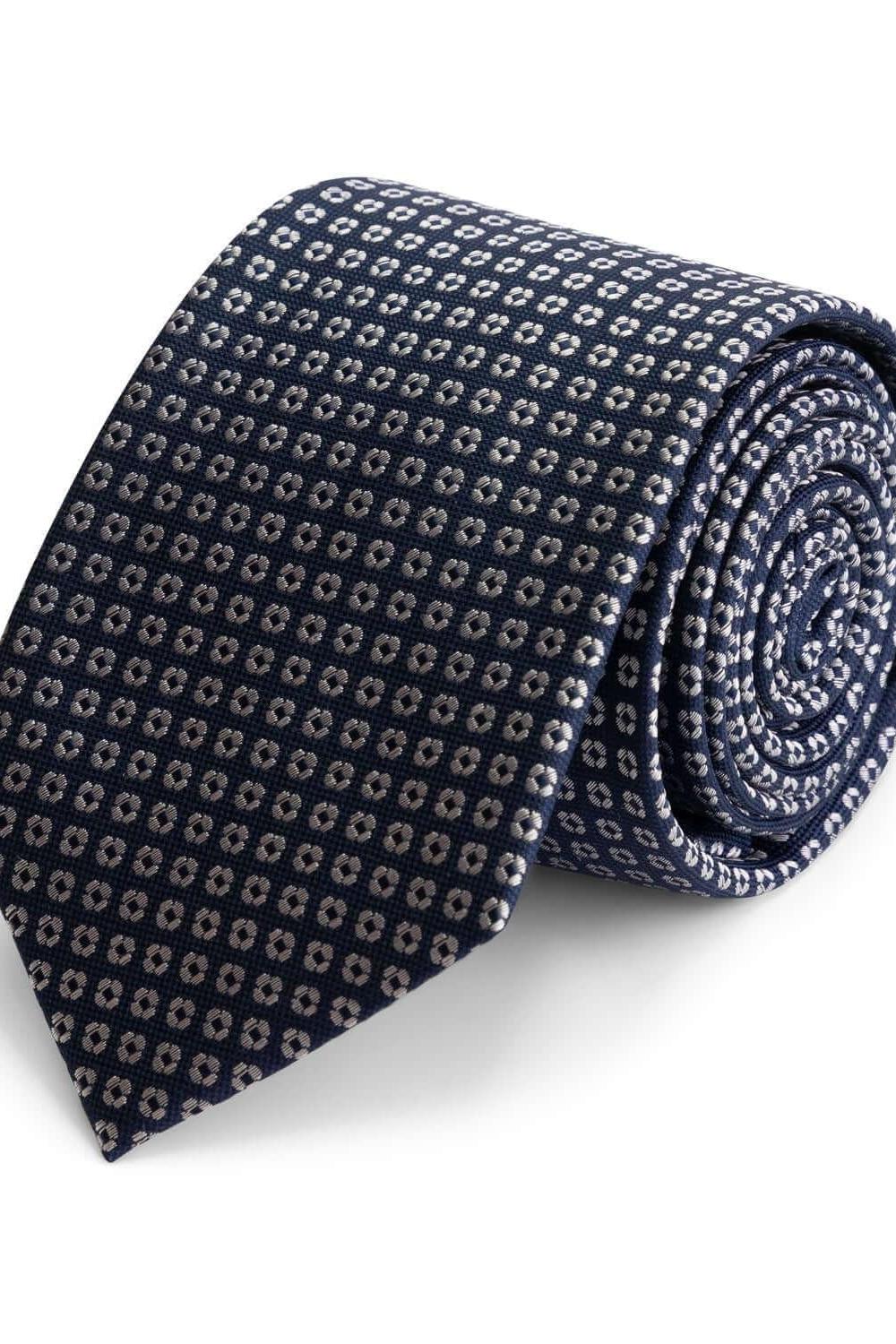 Stropdas zijde navy met vierkant - Gents