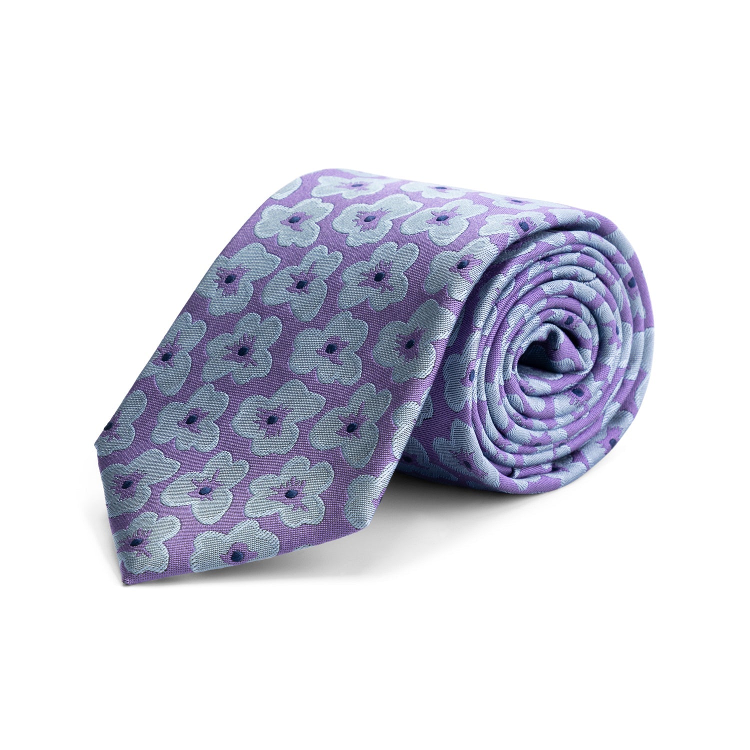 Stropdas zijde Paars Bloem - Gents