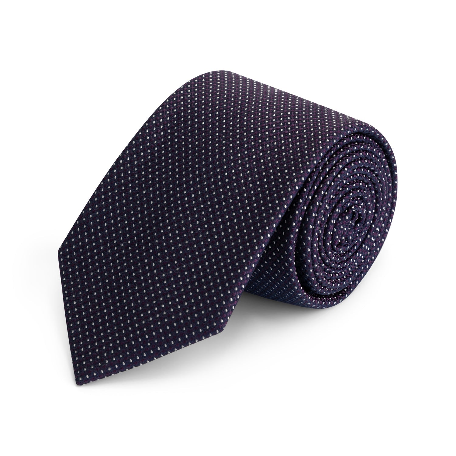Stropdas zijde paars met stip - Gents