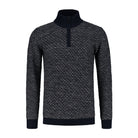 Trui halfzip structuur grijs - Gents