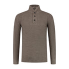 Trui rits - knopen bruin - Gents
