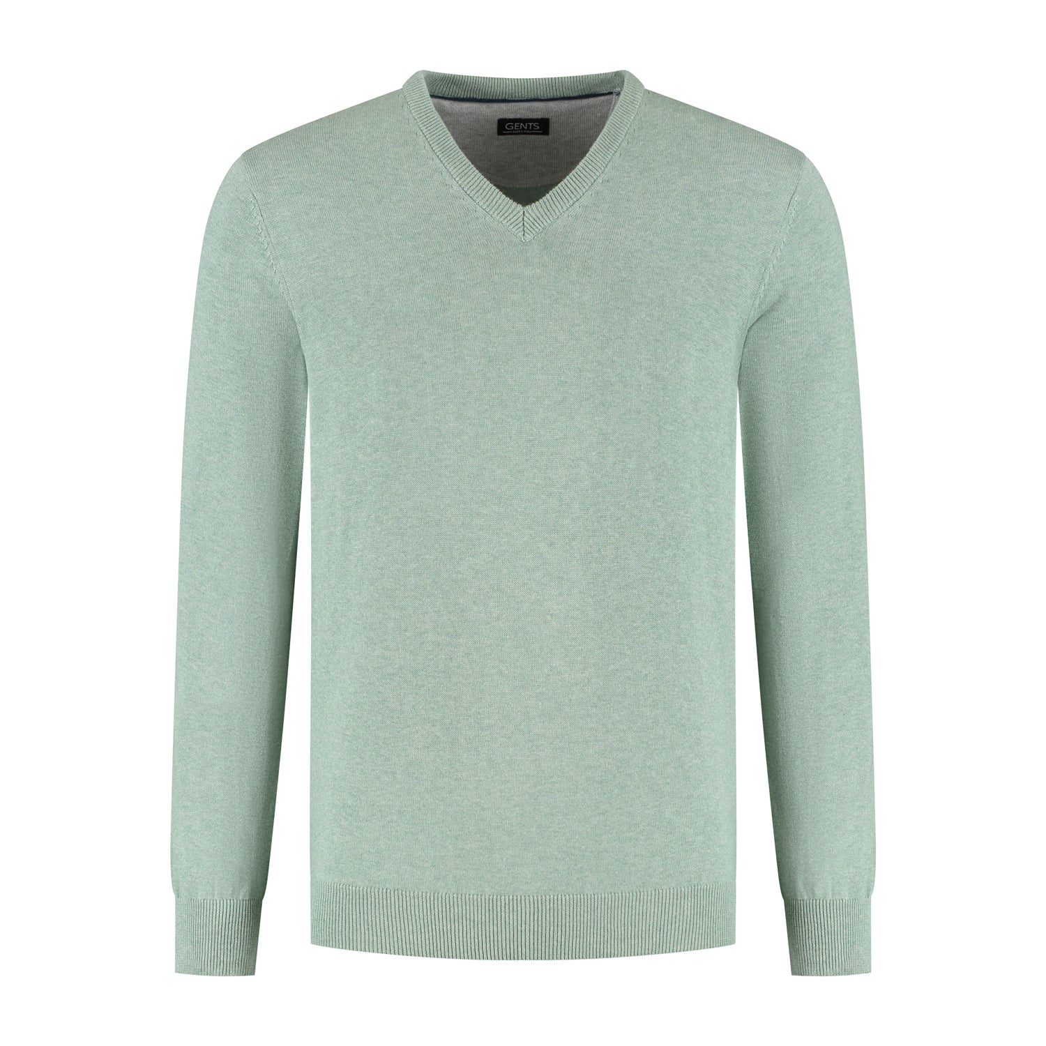 Trui V - hals softcotton oudgroen - Gents