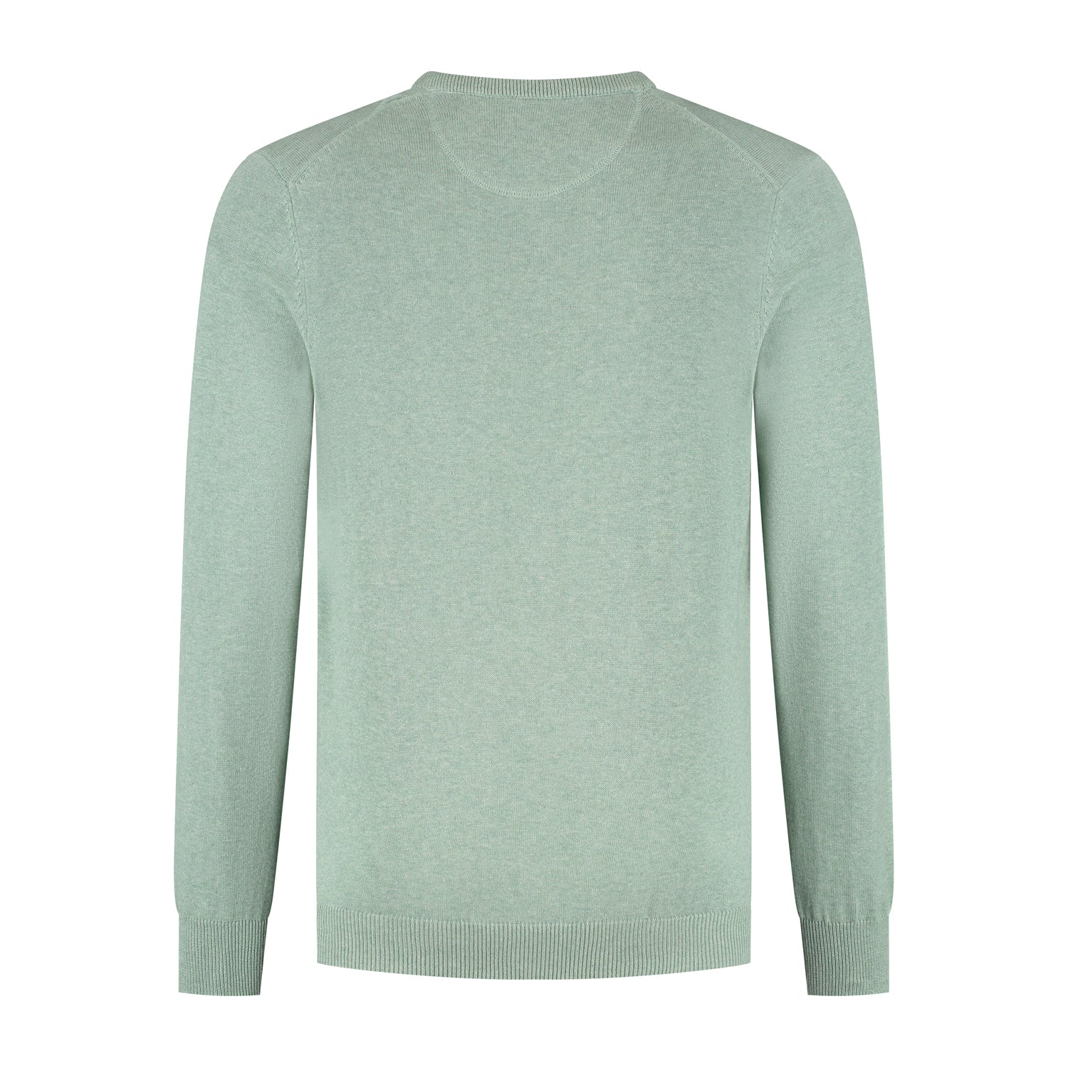 Trui V - hals softcotton oudgroen - Gents