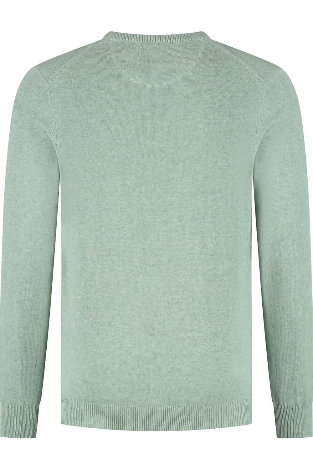 Trui V - hals softcotton oudgroen - Gents