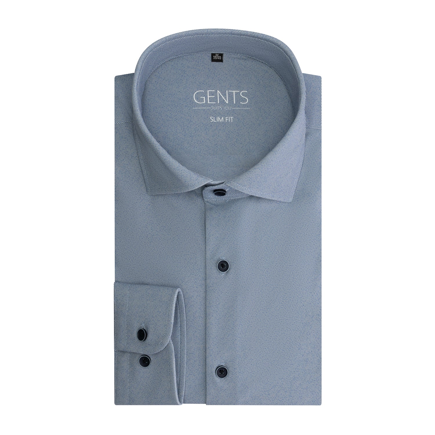 Twill grijsblauw 4 - way stretch - Gents