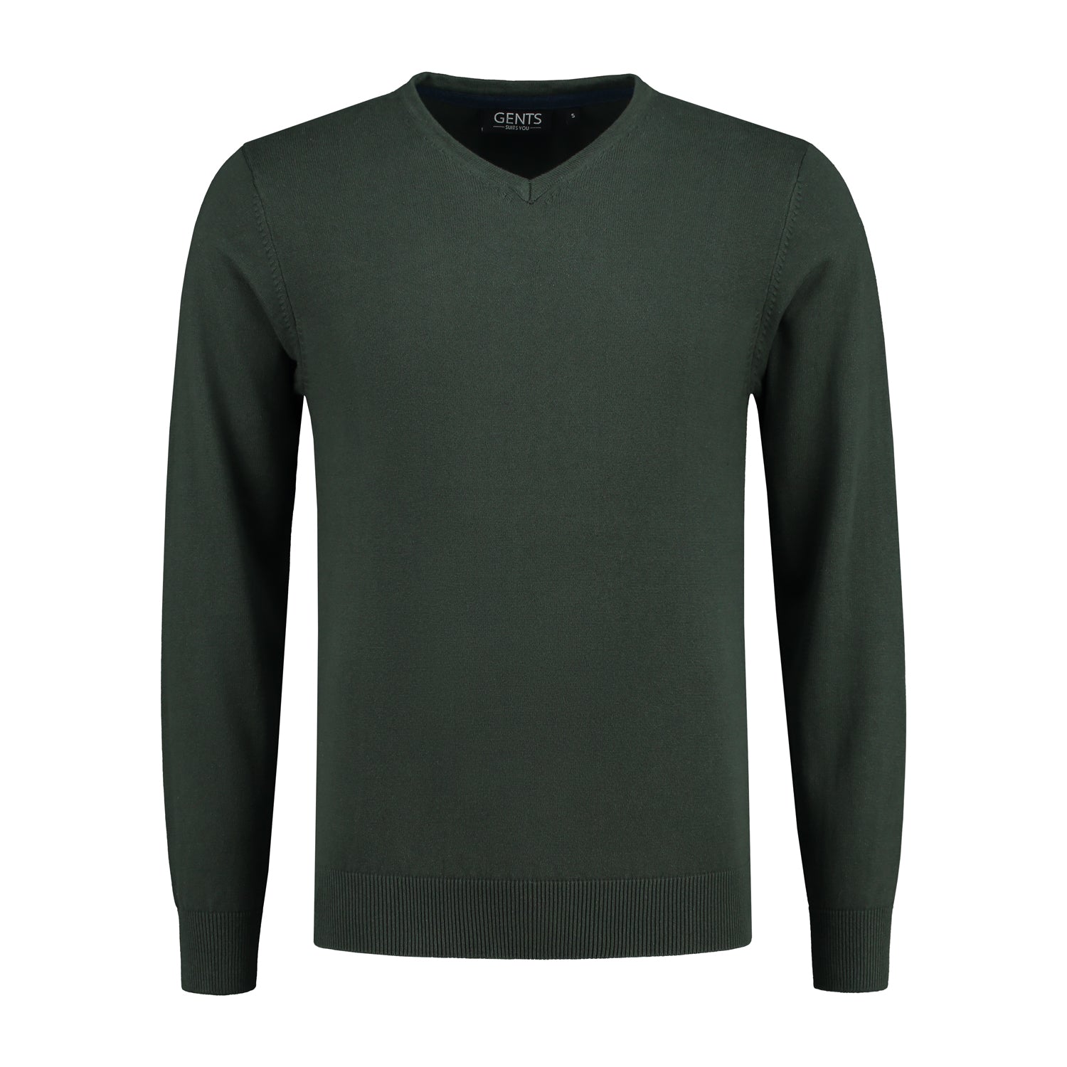 V - neck melange groen - Gents