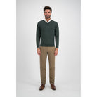 V - neck melange groen - Gents