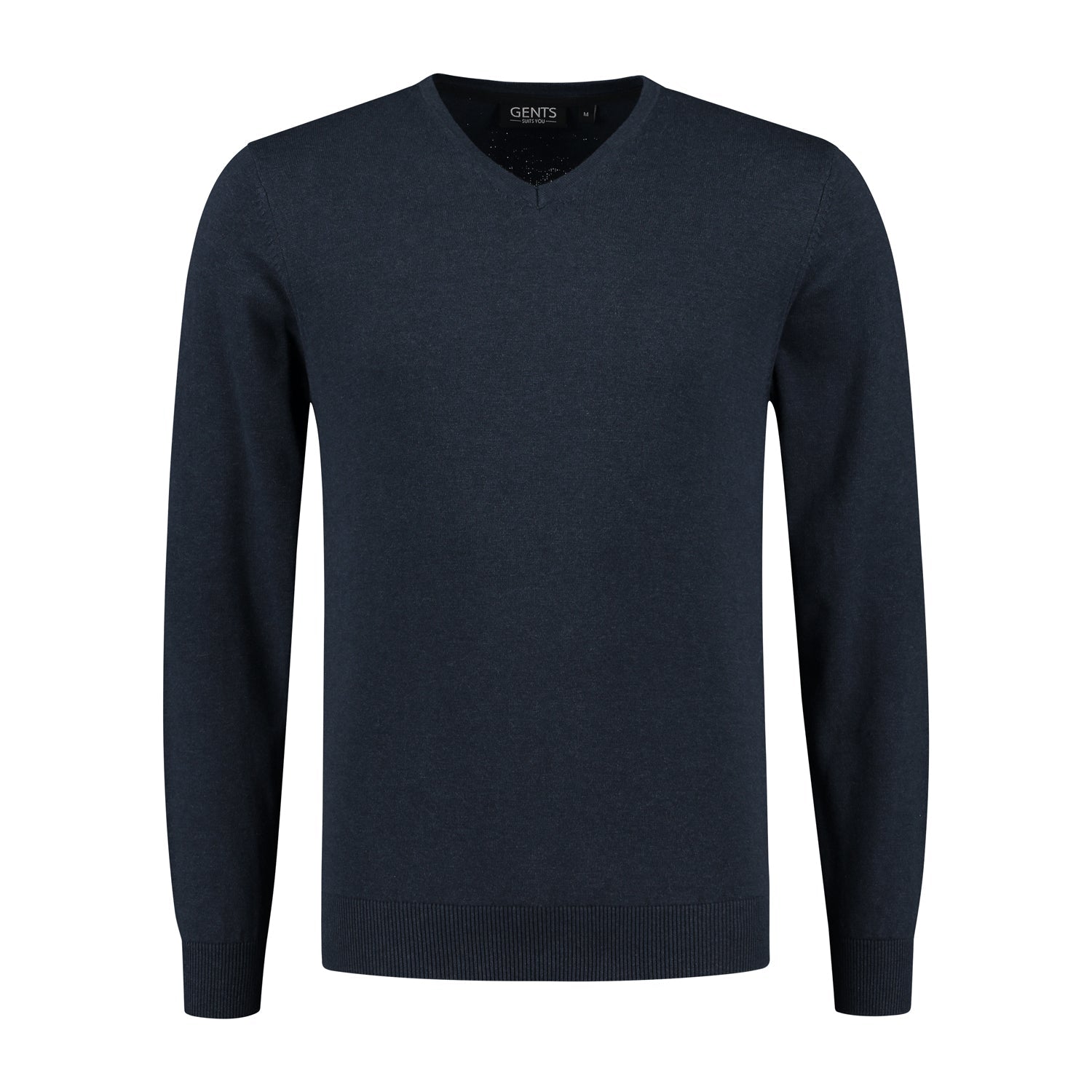 V - neck melange navy - Gents