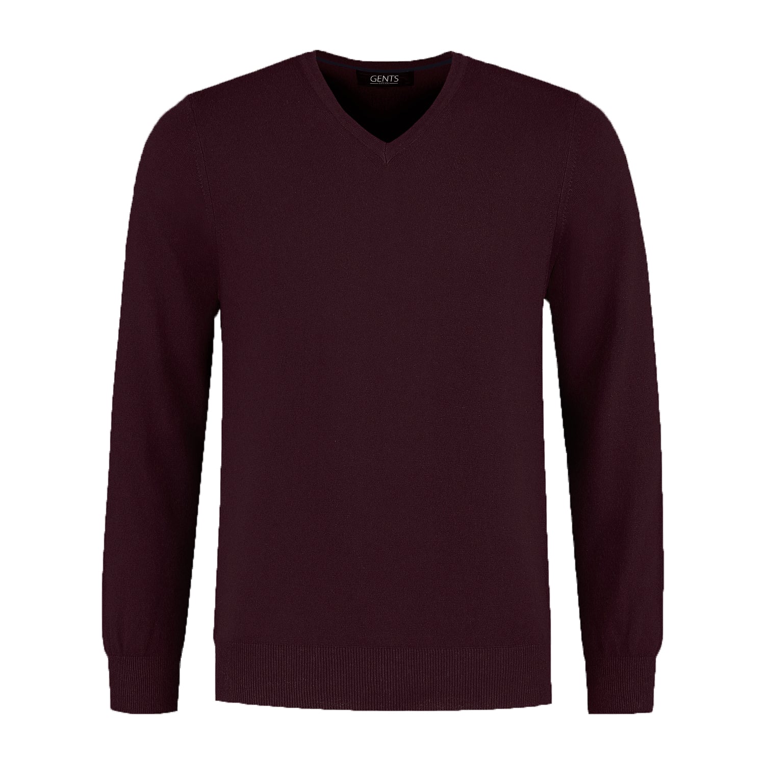 V - neck melange wijnrood - Gents