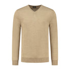V - neck merinoblend camel - Gents