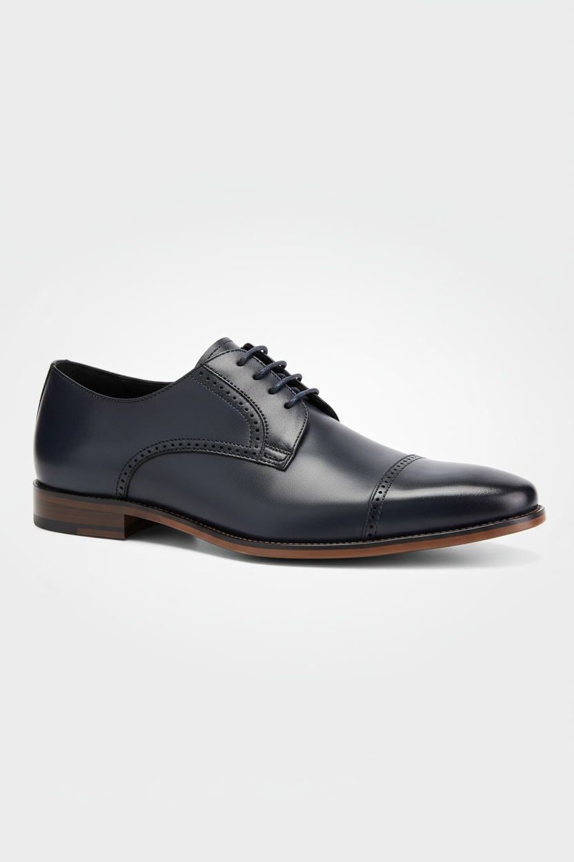 Veterschoen cap toe navy productfoto