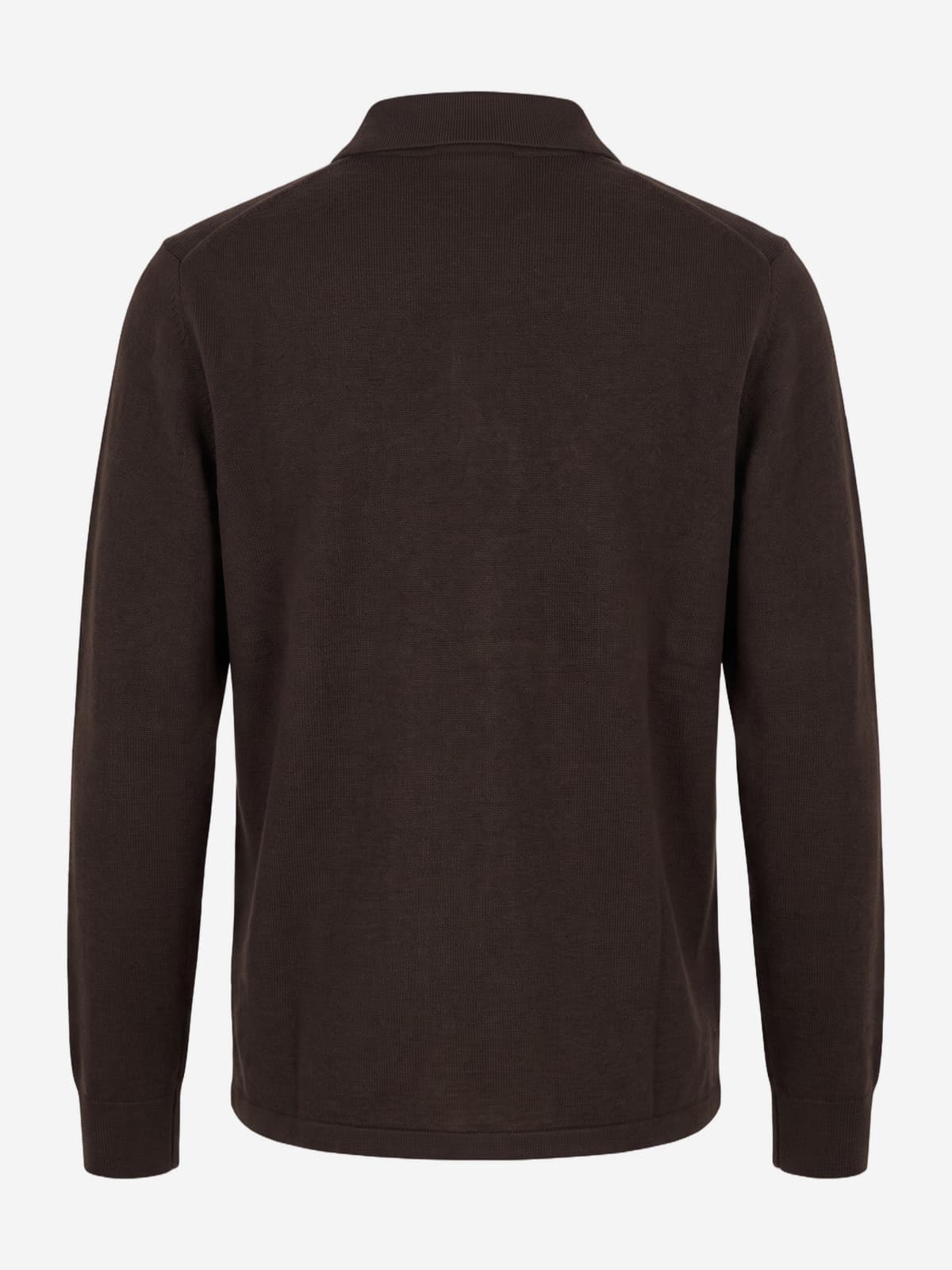 Overshirt wolblend bruin — achterkant