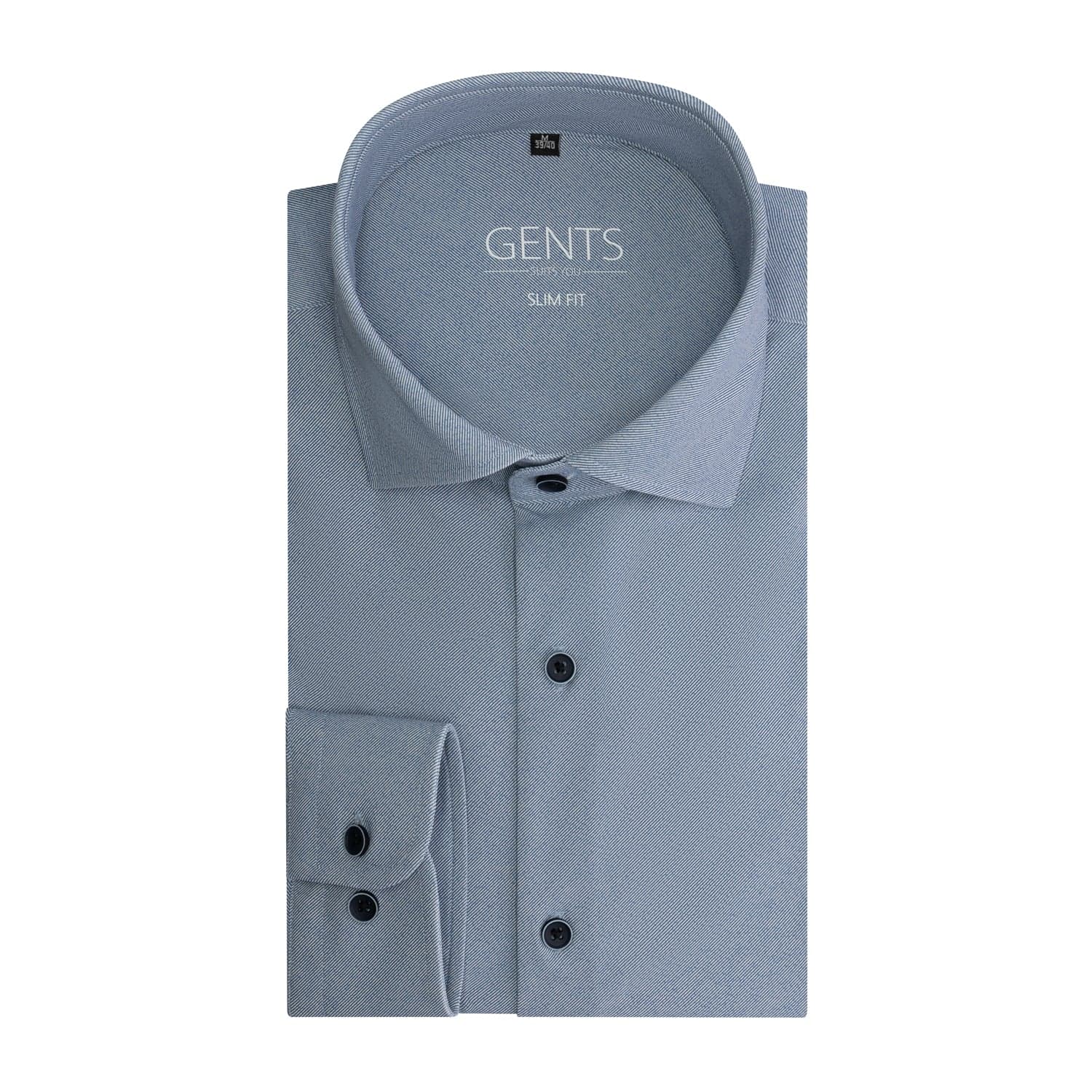 Twill grijsblauw 4-way stretch — afbeelding 4