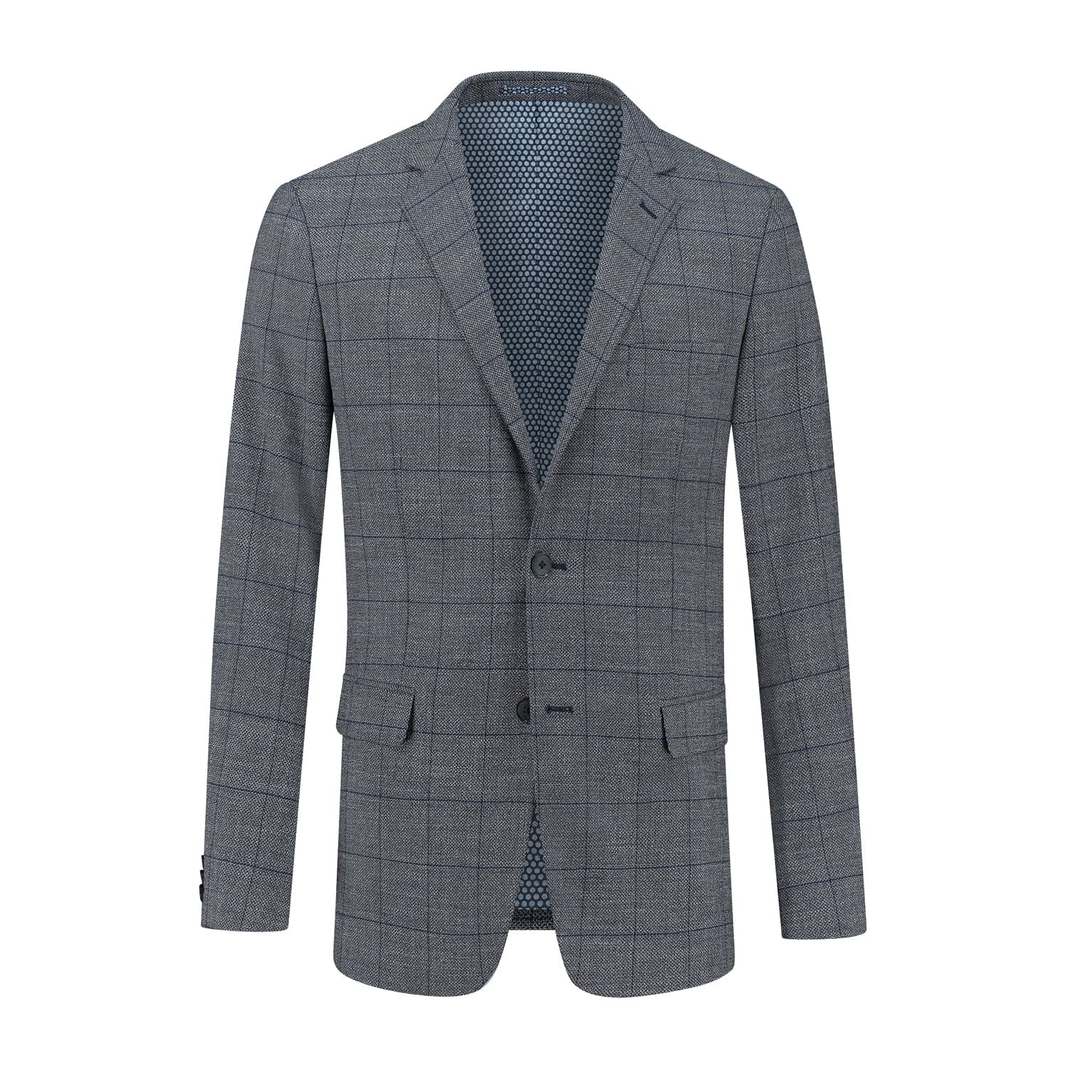 Blazer check grey-blue — afbeelding 4