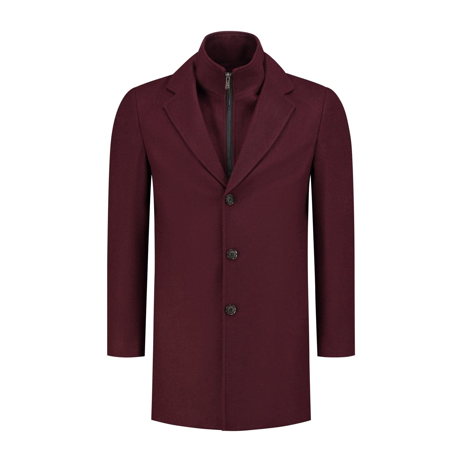 Coat windvanger donkerrood — afbeelding 5