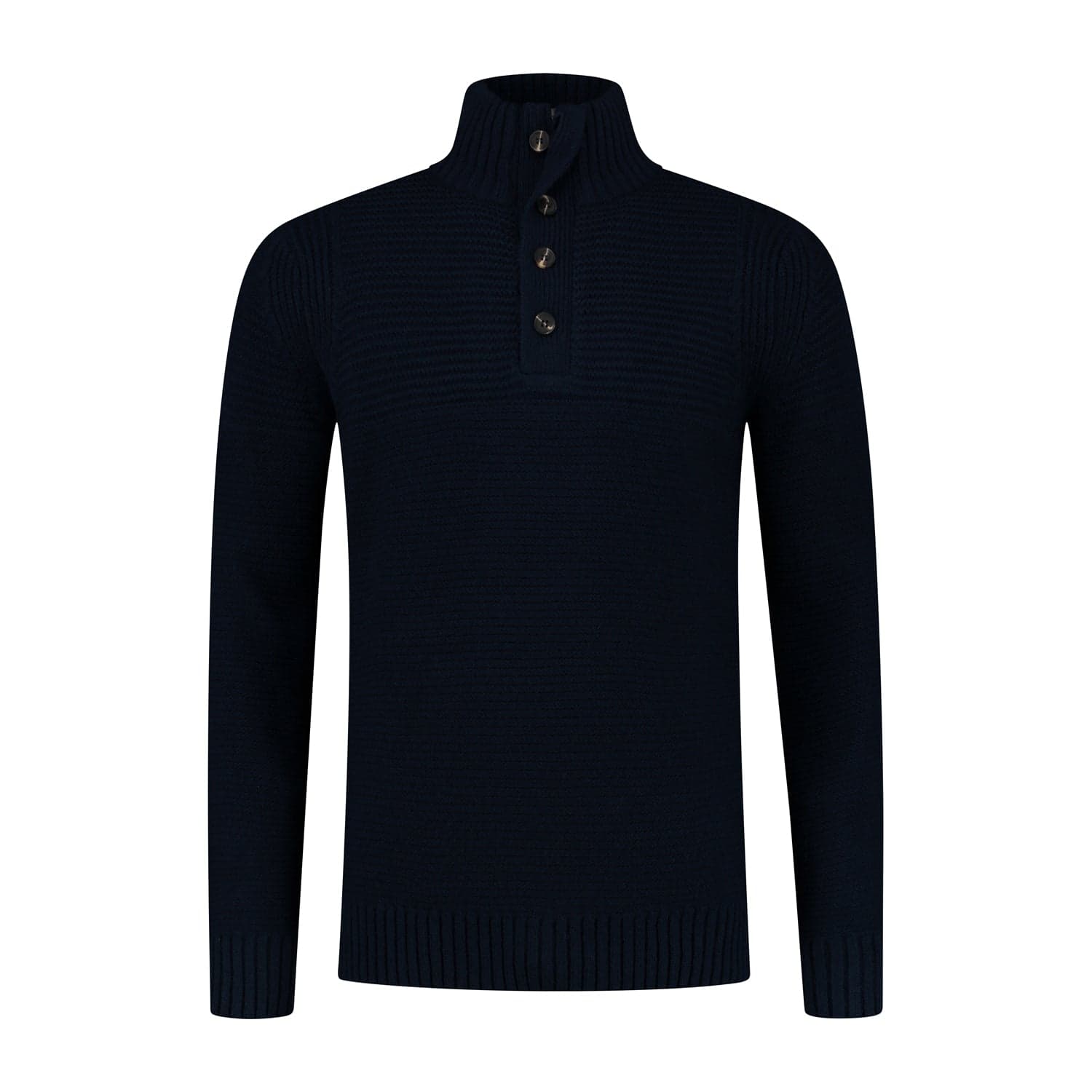 Blue Knit Cardigan with Zip and Buttons — afbeelding 4