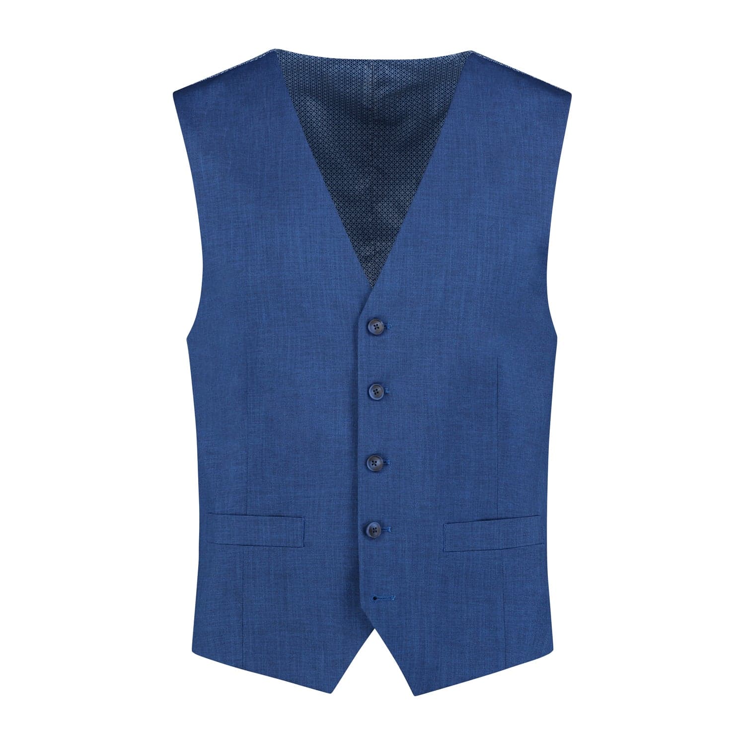 Gilet aspect lin bleu — afbeelding 6