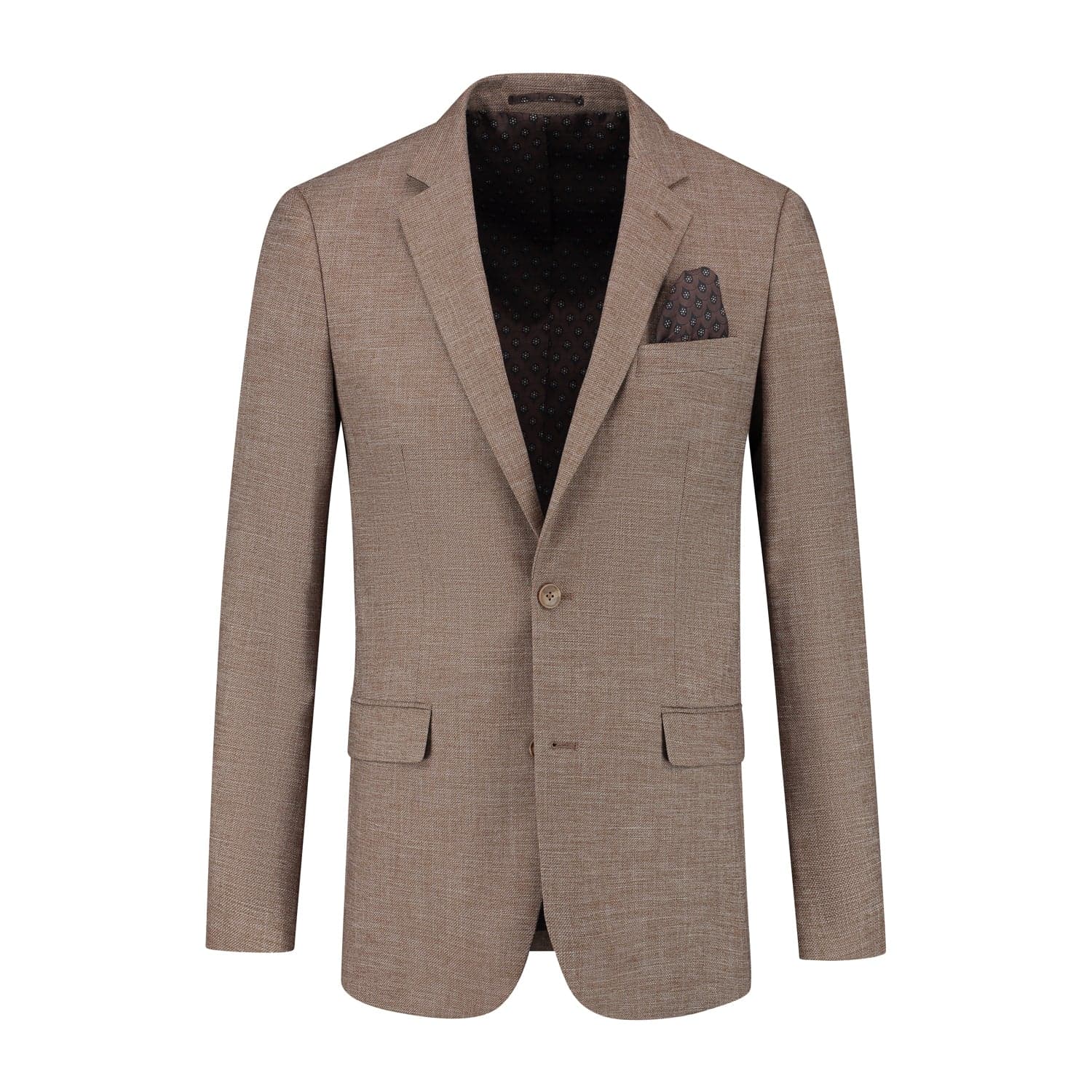 Veste aspect lin marron — afbeelding 3