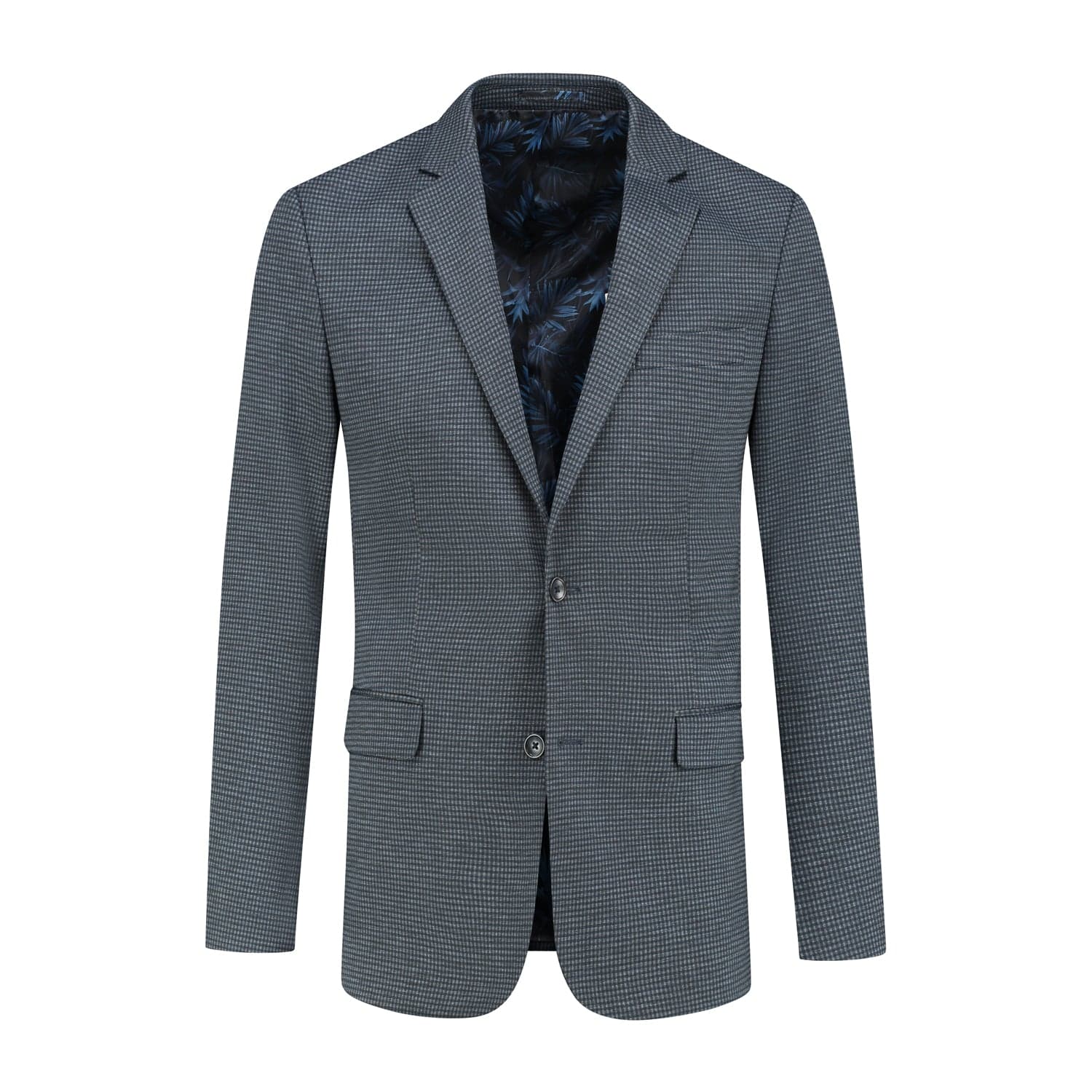 Colbert miniruit blauw-grijs — afbeelding 4