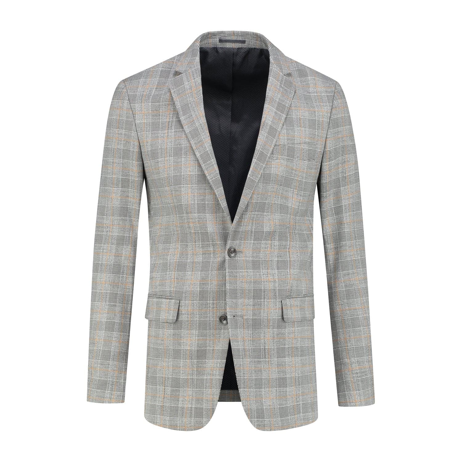 Veston micro-carreaux gris-brique — afbeelding 4