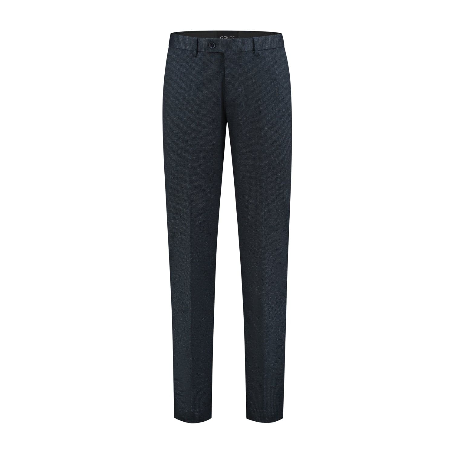 Pantalon stretch petits carreaux bleu — afbeelding 4