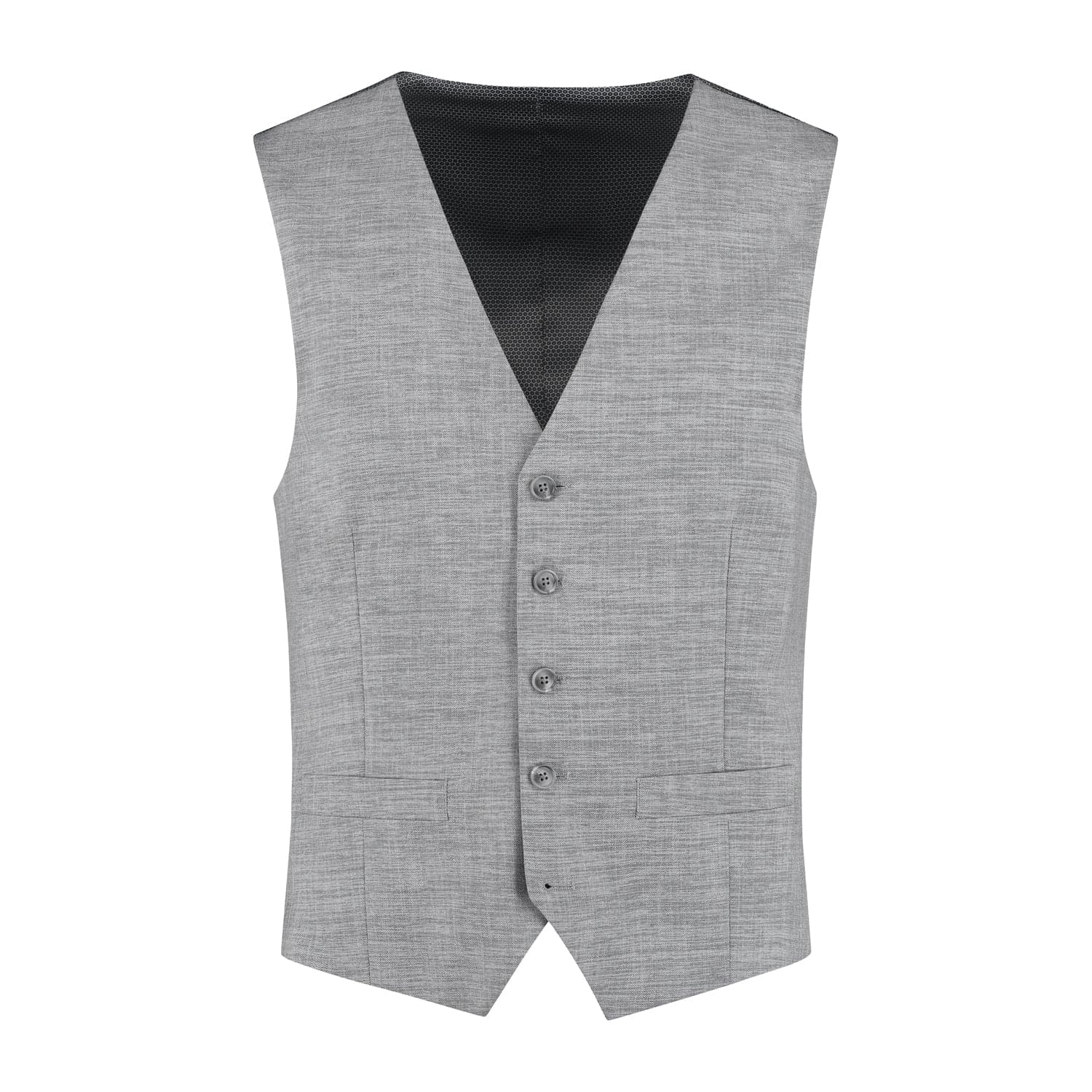 Gilet linnenlook grijs — afbeelding 4