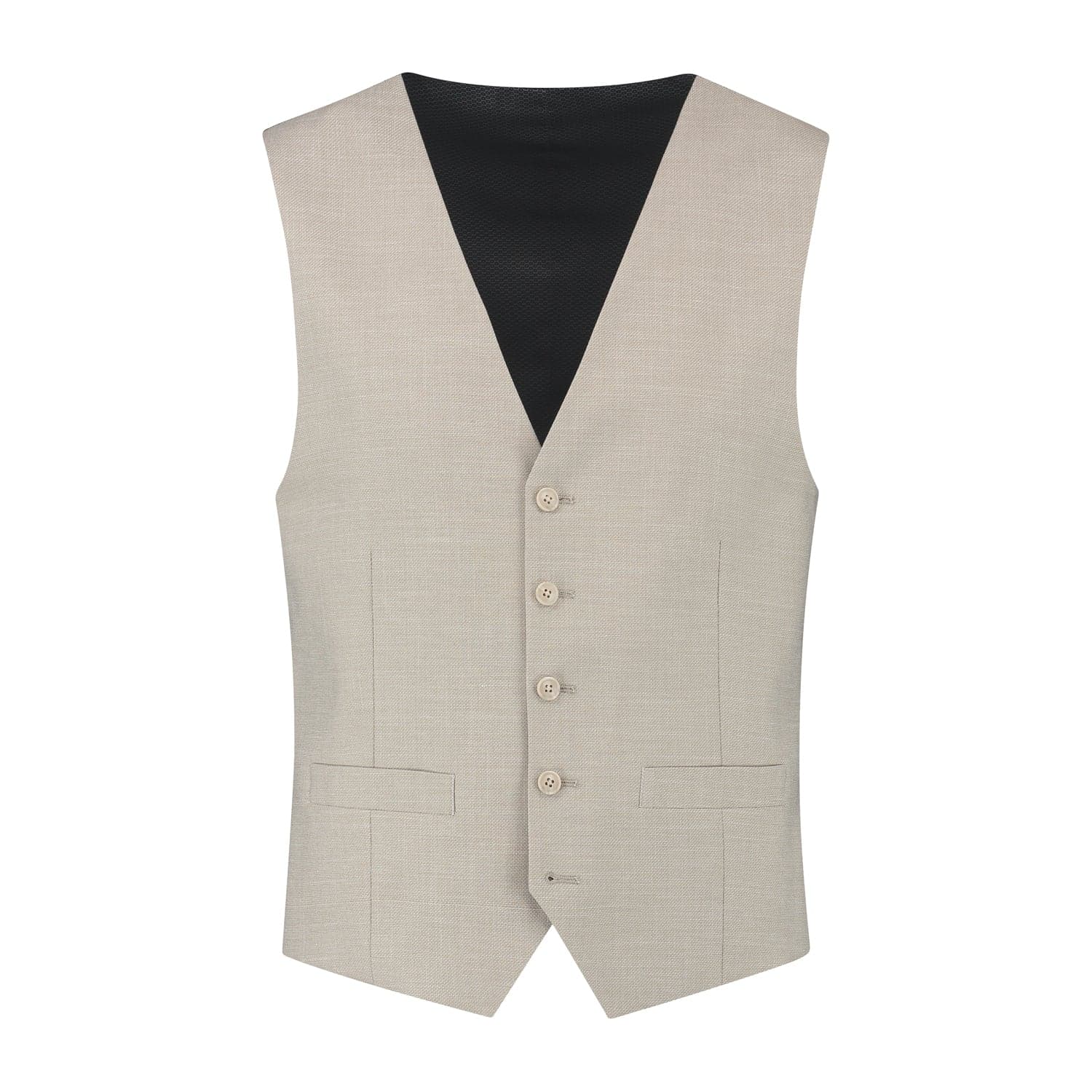 Gilet linnenlook zand — afbeelding 5