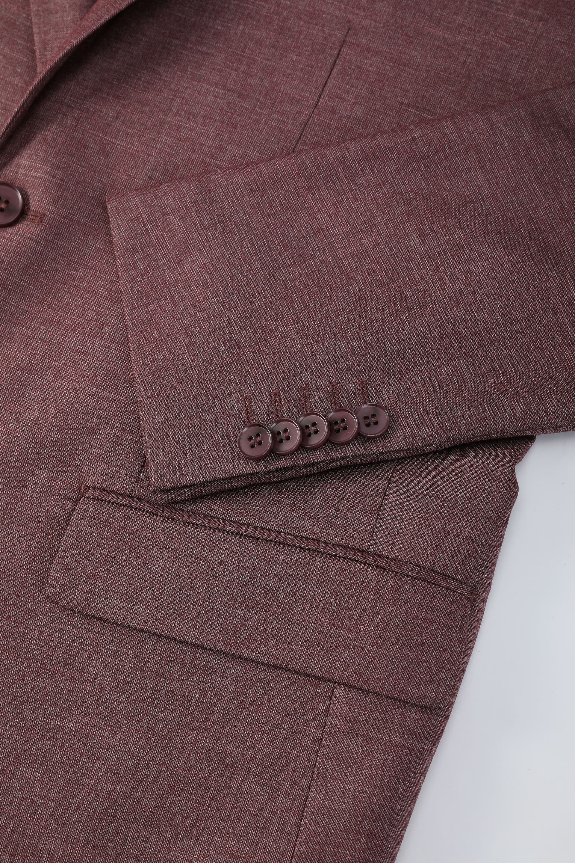 Anzug 3-teilig Aubergine — afbeelding 7