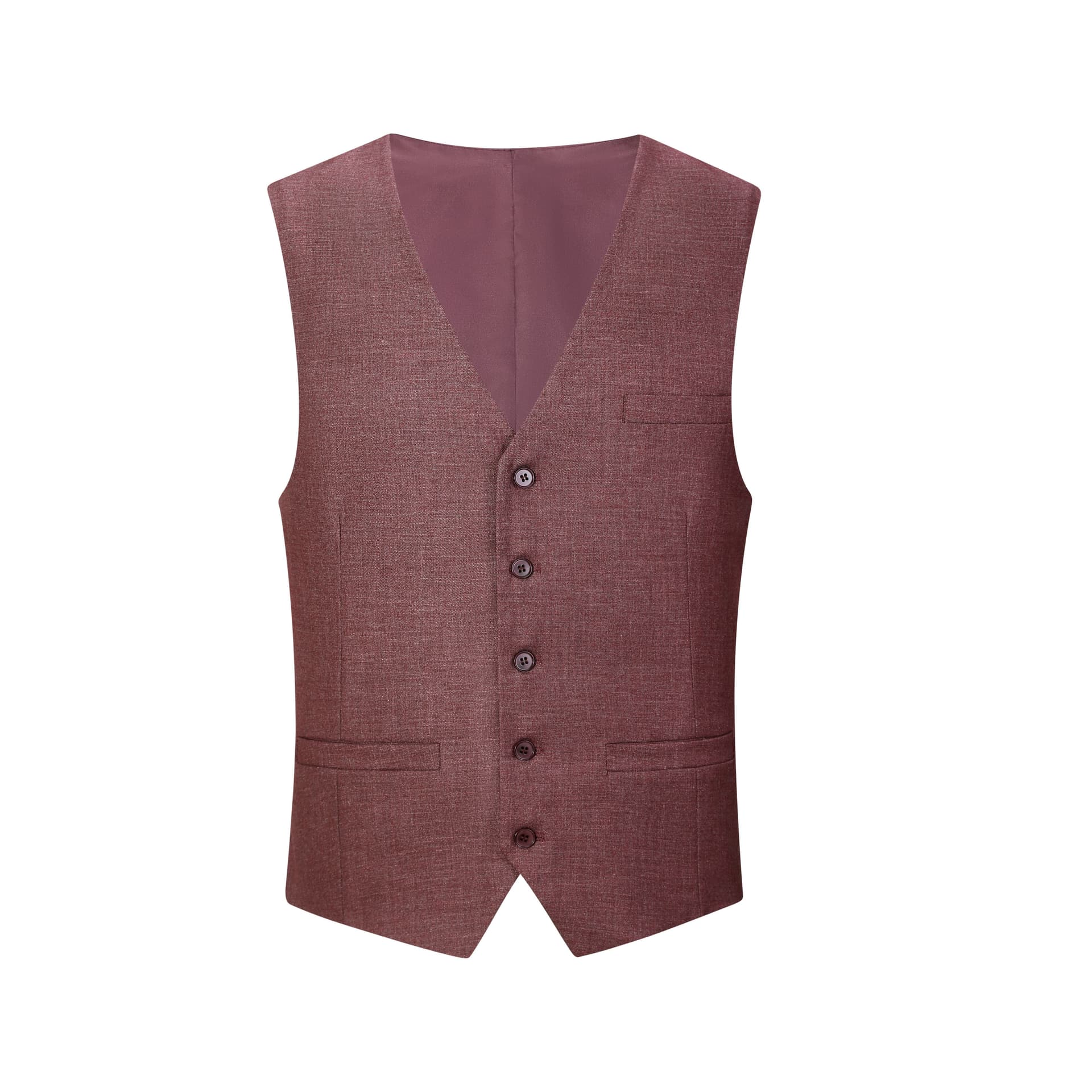Anzug 3-teilig Aubergine — afbeelding 8