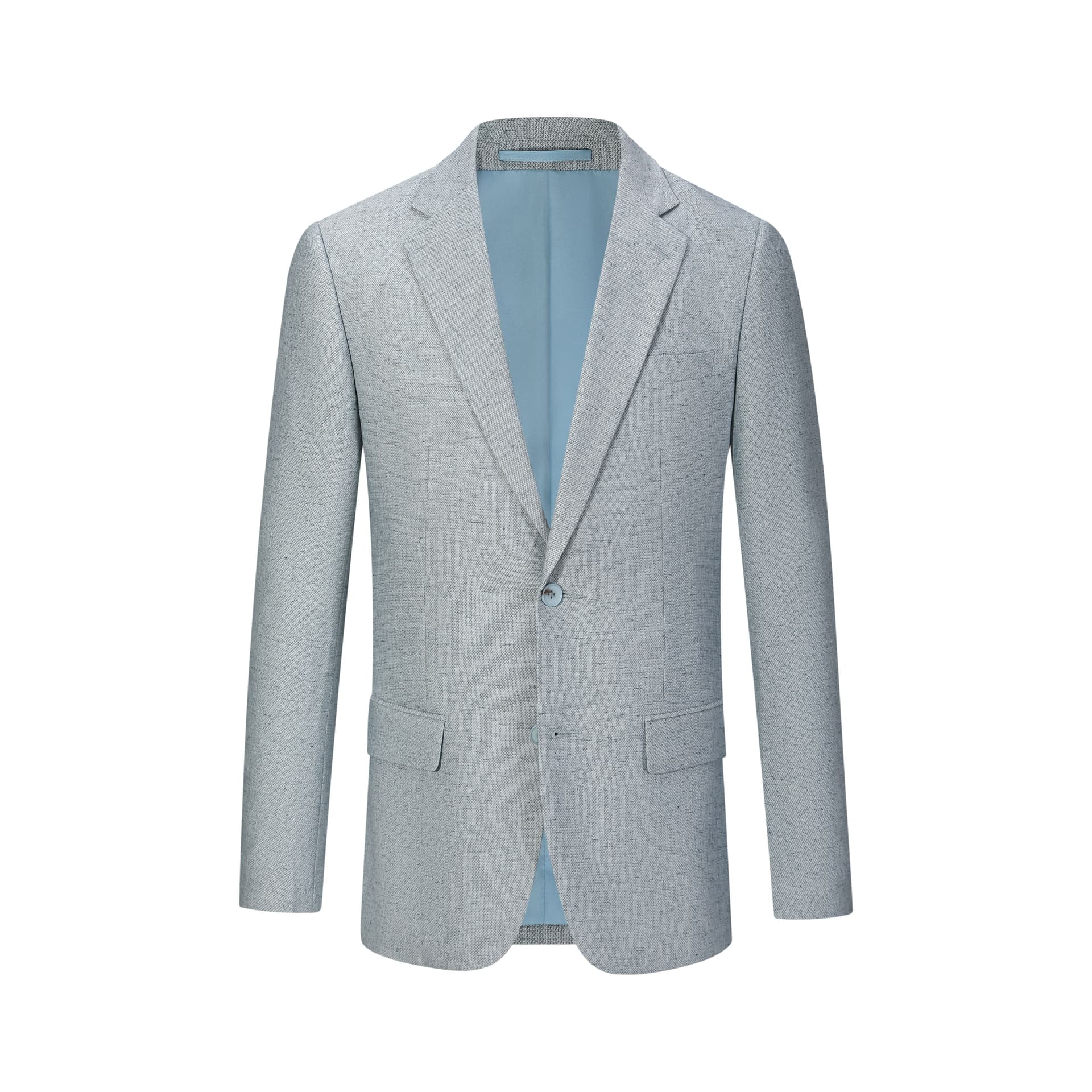 Blazer lino-mezcla verde niebla — afbeelding 4