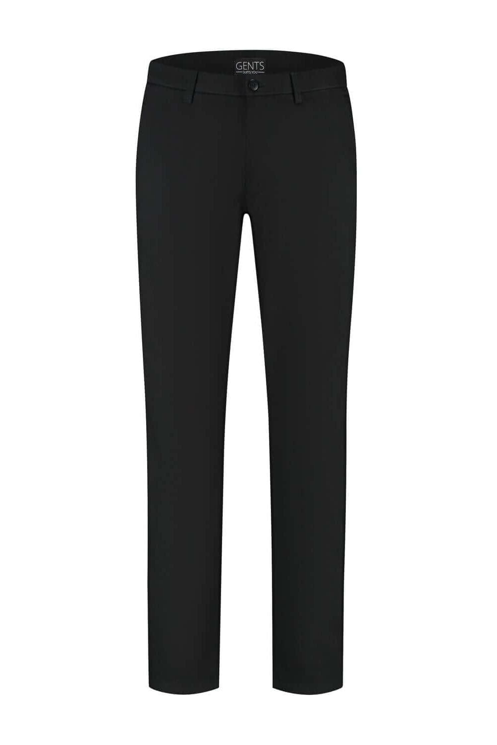 Chino stretch structuur zwart - broek met subtiele stretchstructuur en katoenmix.