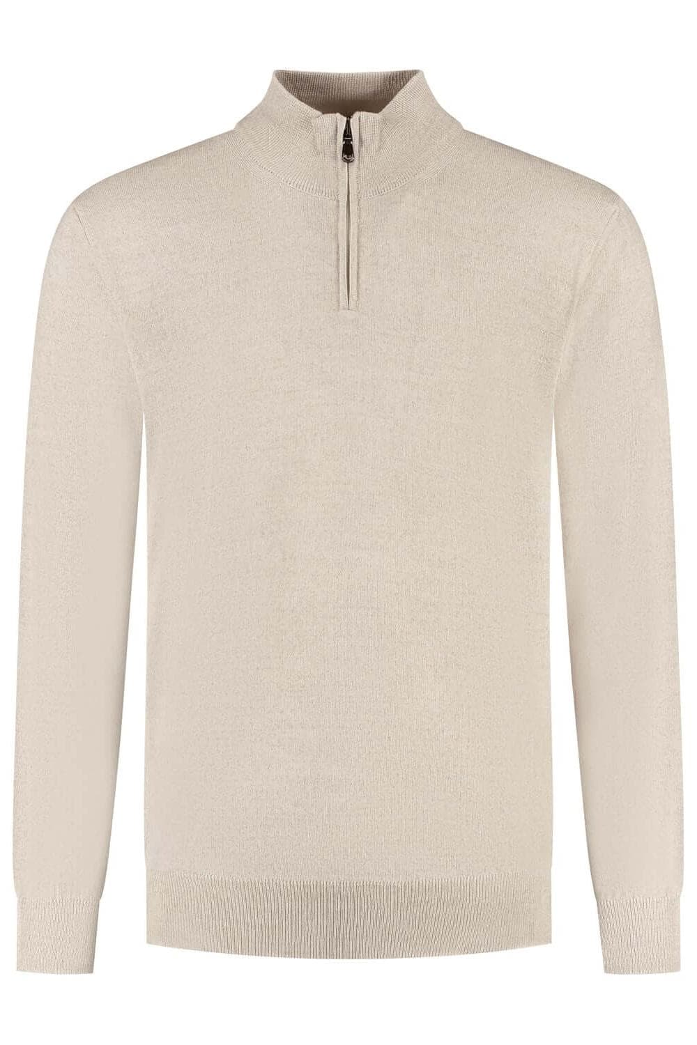 Half-Zip Merino Blend Off-White — afbeelding 2