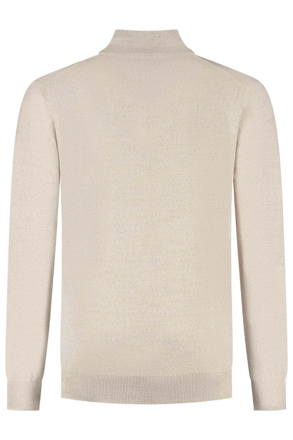 Half-Zip Merino Blend Off-White — afbeelding 3