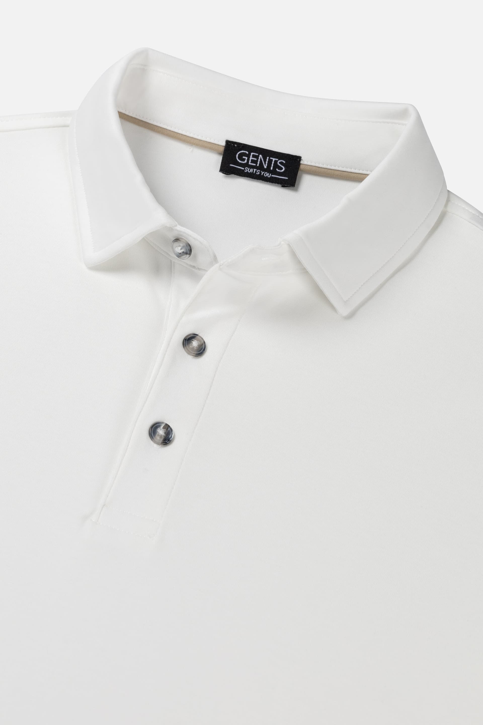 Poloshirt Liquid Cotton Off-White — afbeelding 3