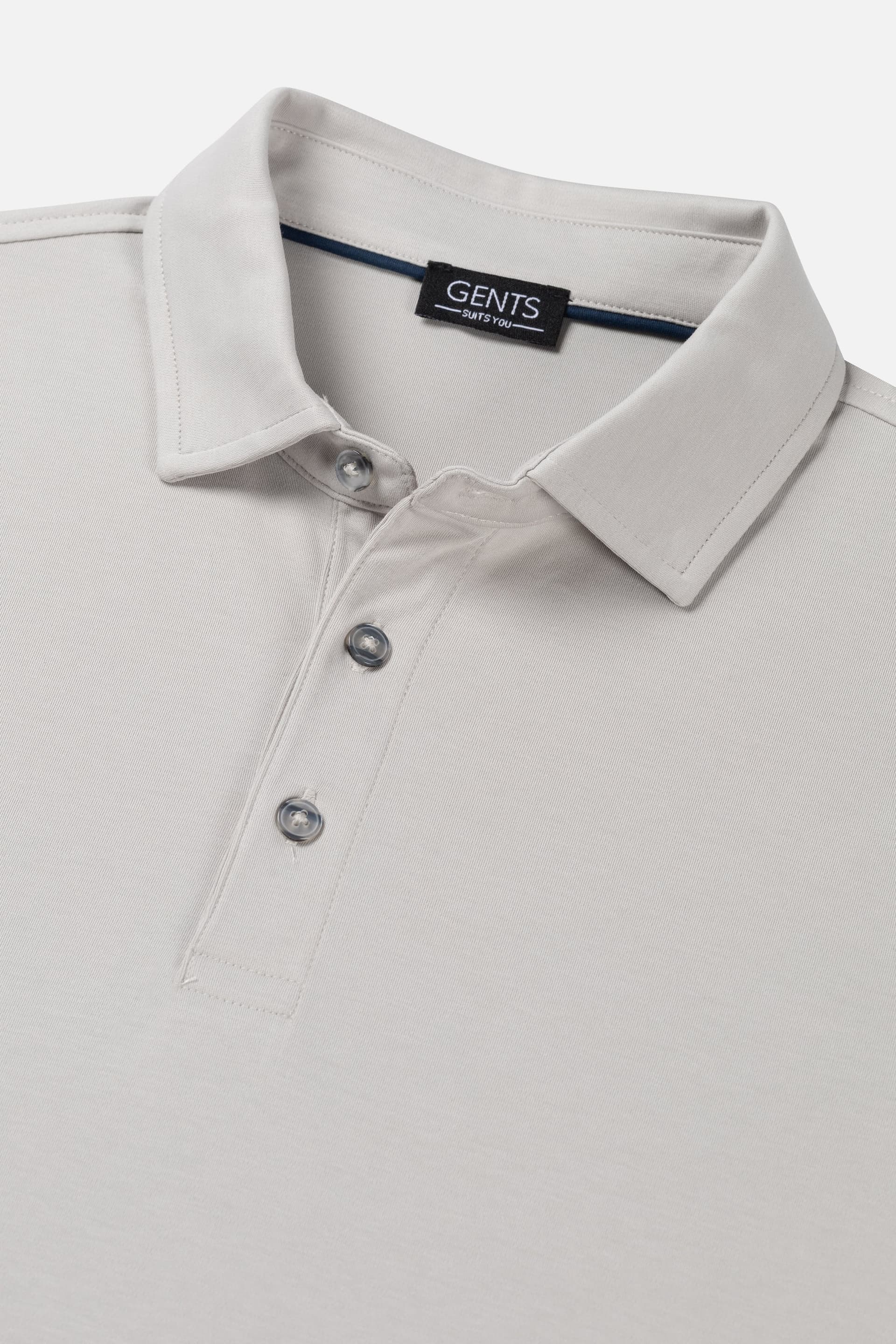 Trui polo liquid cotton agaatgrijs — afbeelding 3