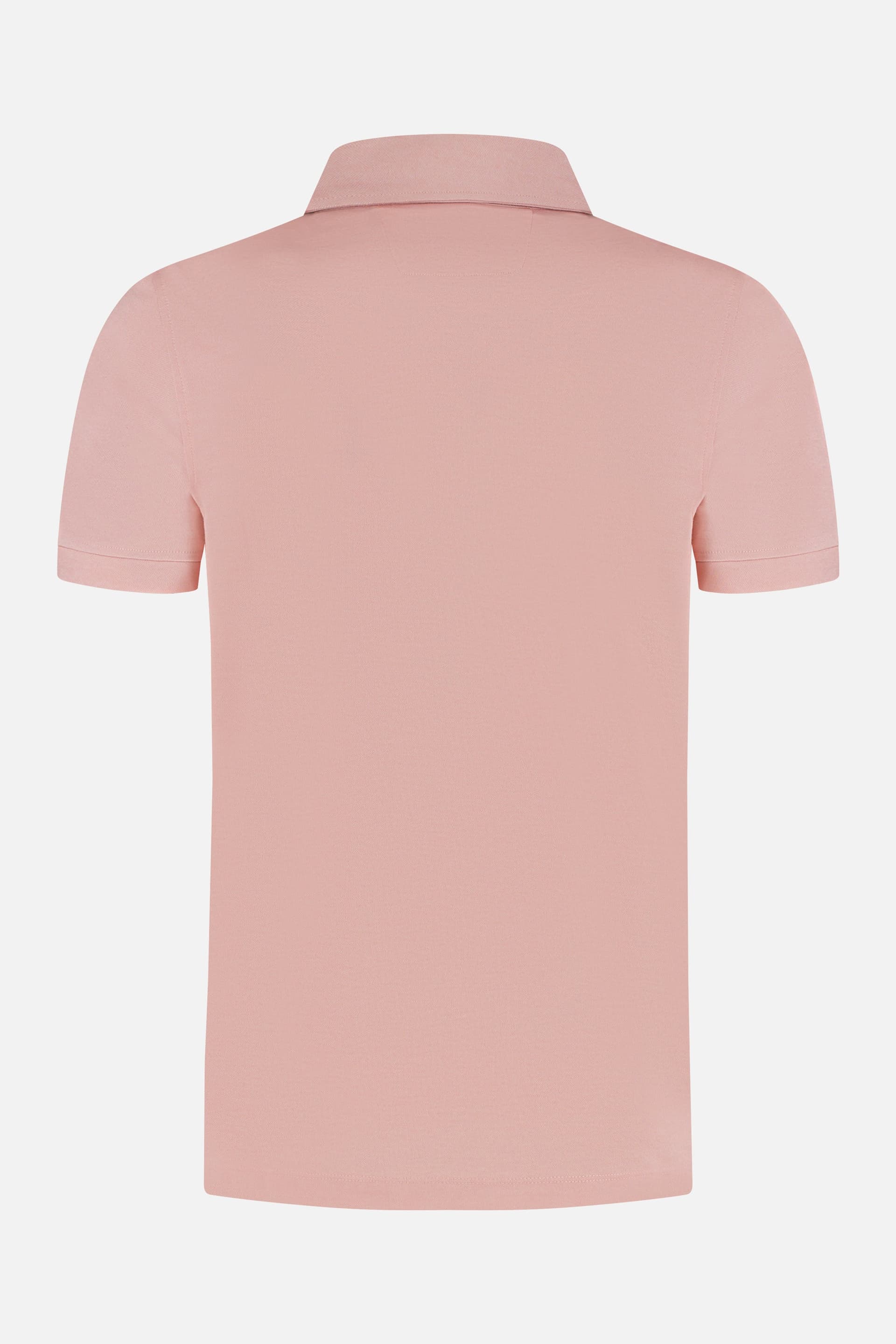 Shirt-polo 2-tone zalmroze — afbeelding 3