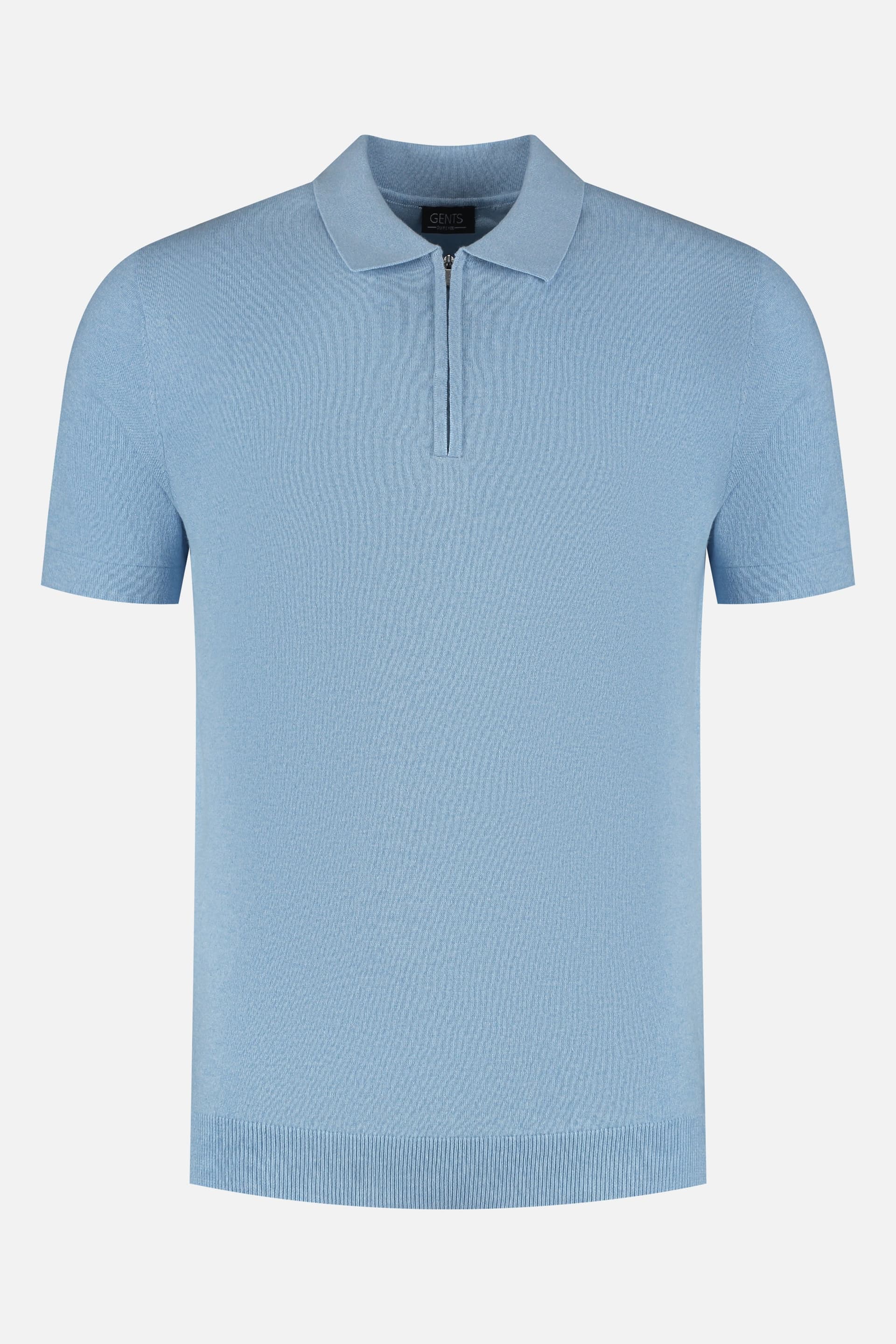 Polo rits lichtblauw — afbeelding 4