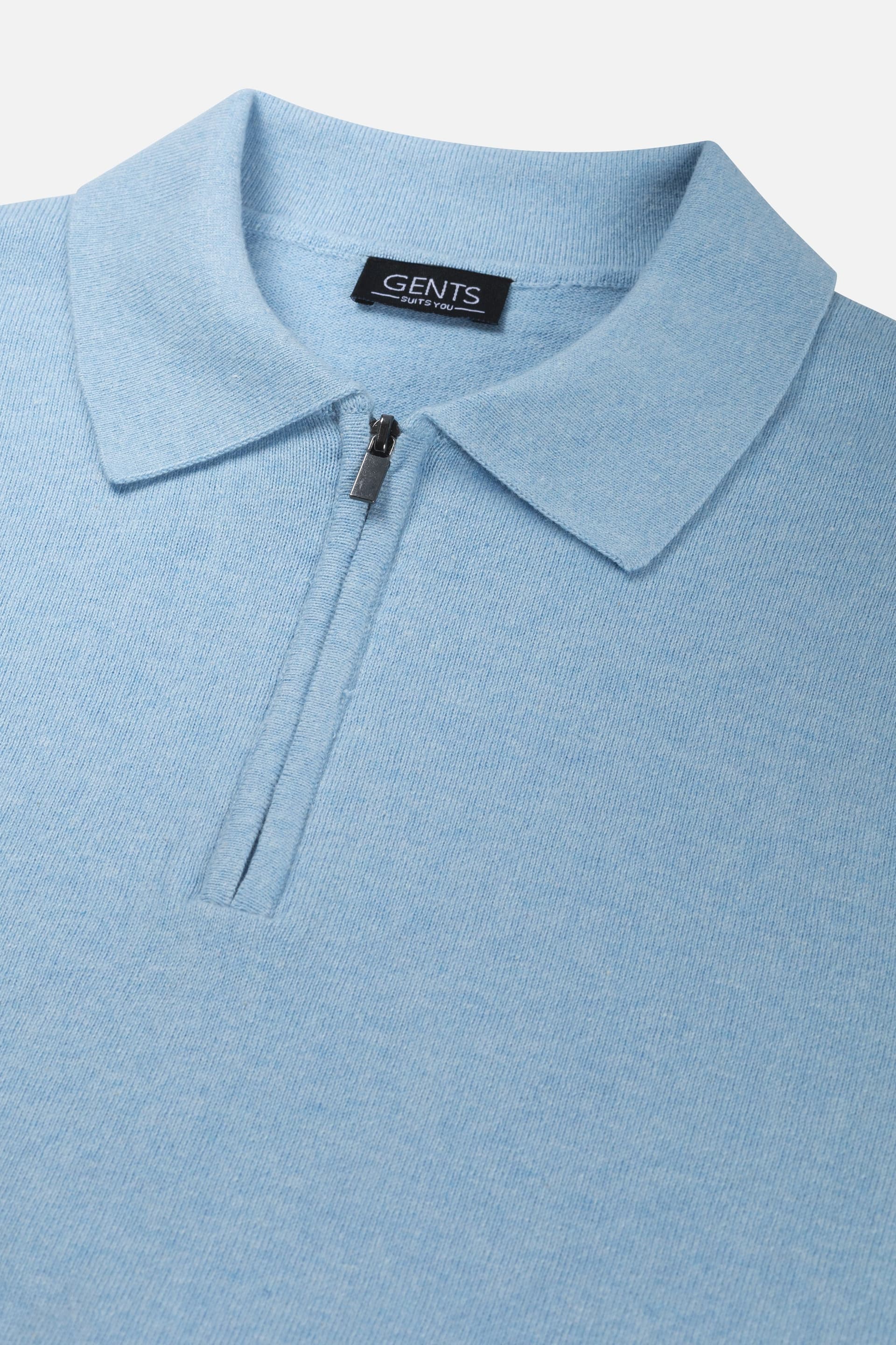 Polo rits lichtblauw — afbeelding 5