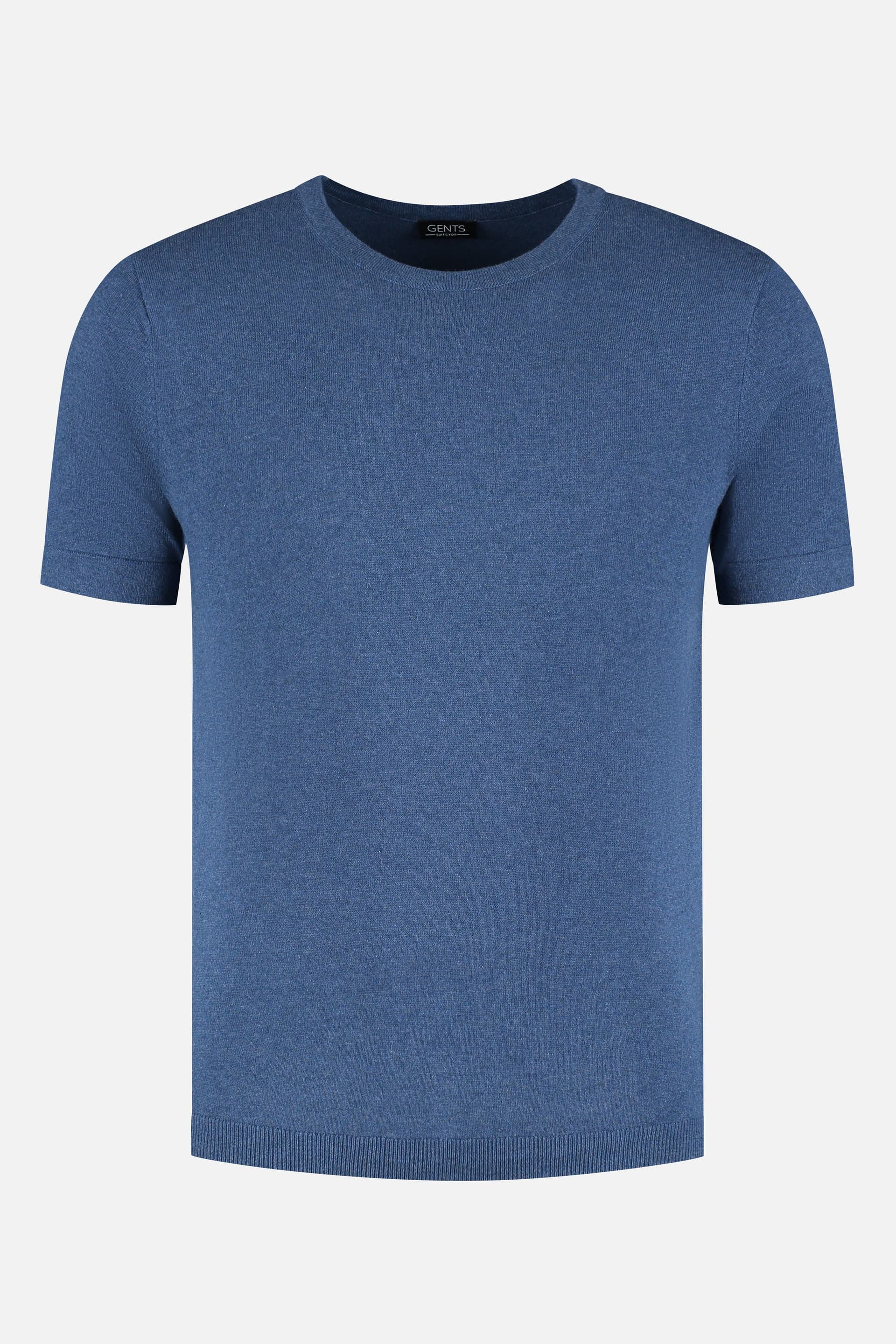Strickhemd Jeansblau — afbeelding 2