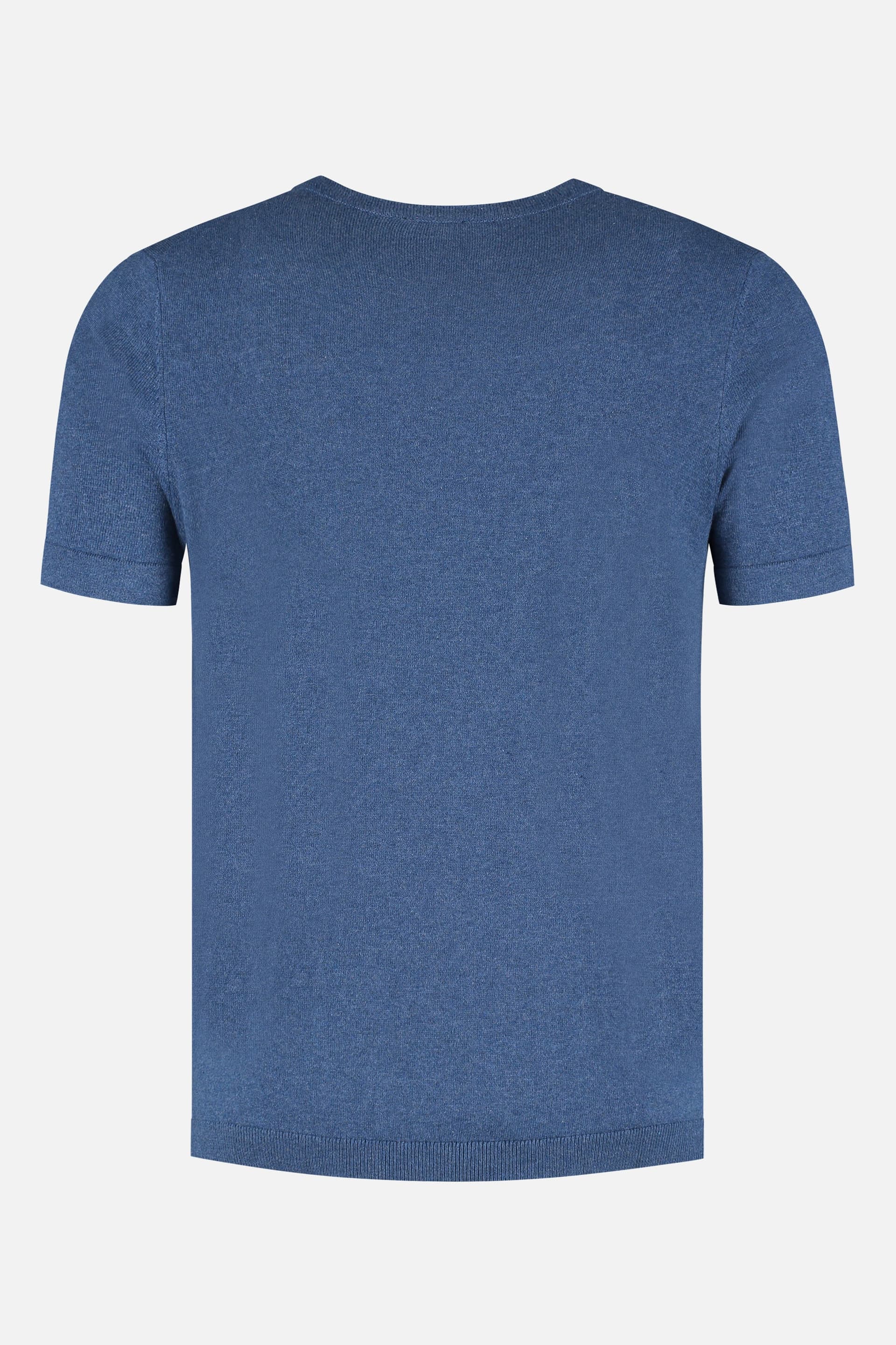 Strickhemd Jeansblau — afbeelding 3