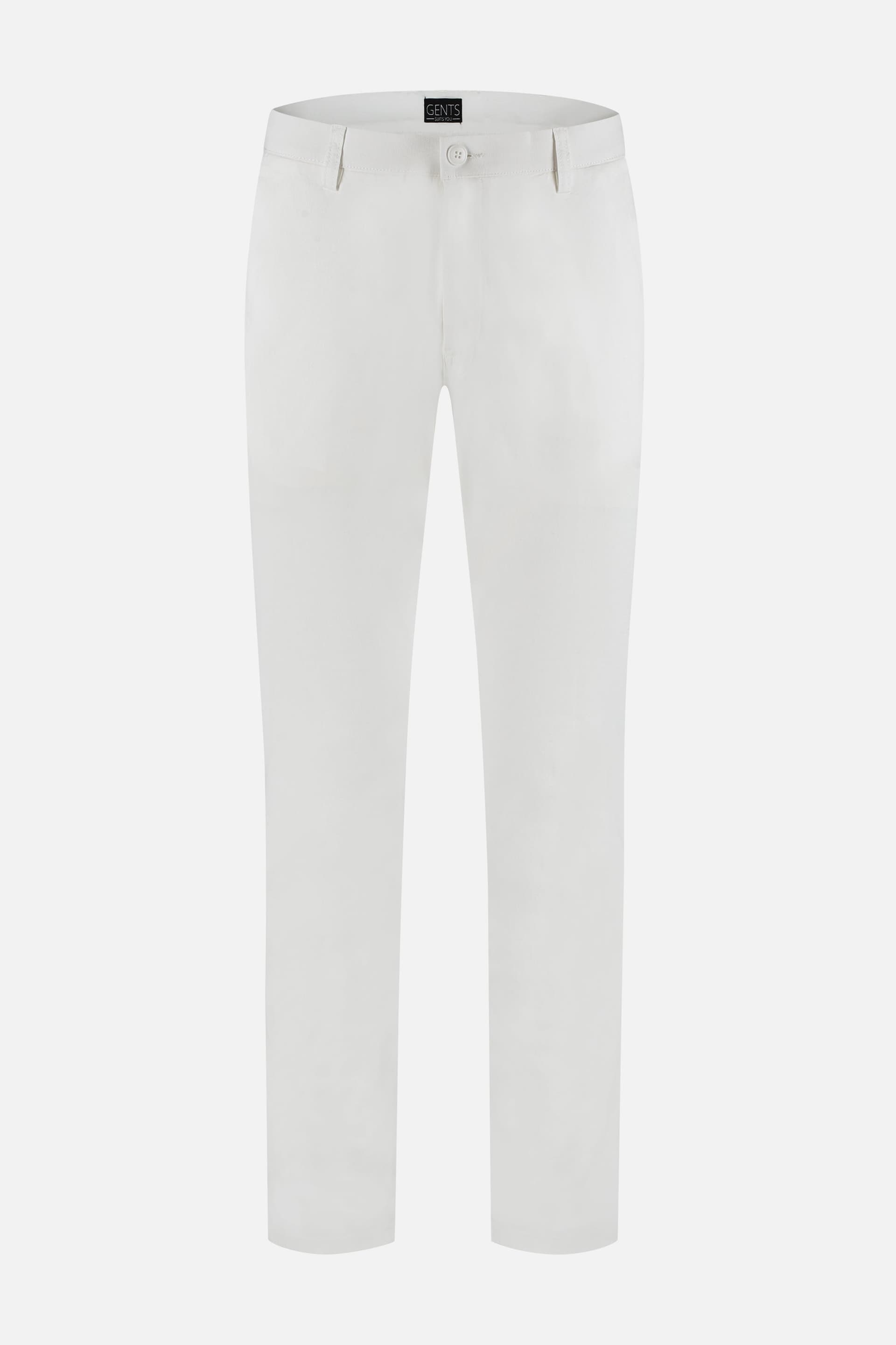 Chino stretch dobby wit — afbeelding 3