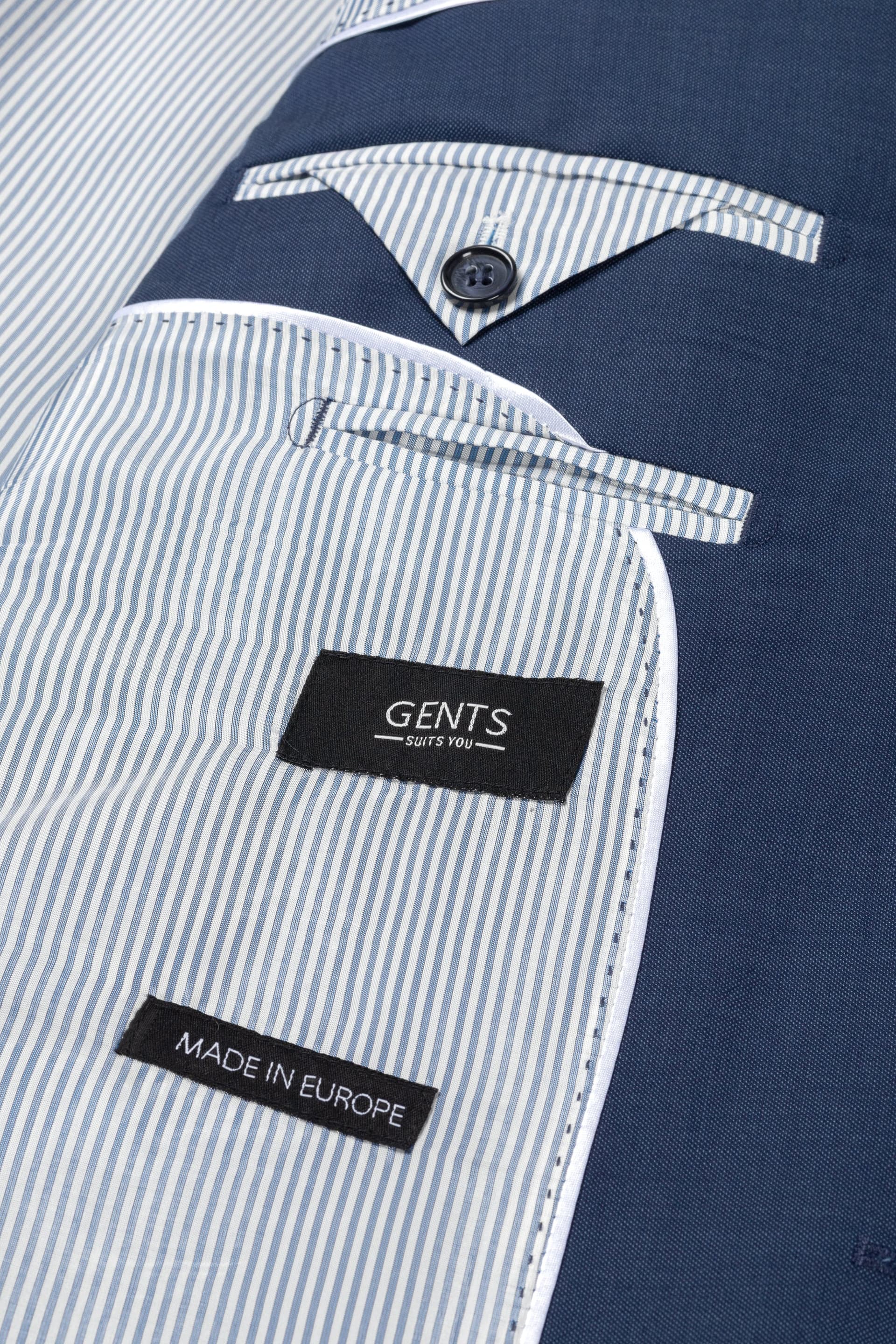 Costume laine sharkskin bleu royal — afbeelding 4