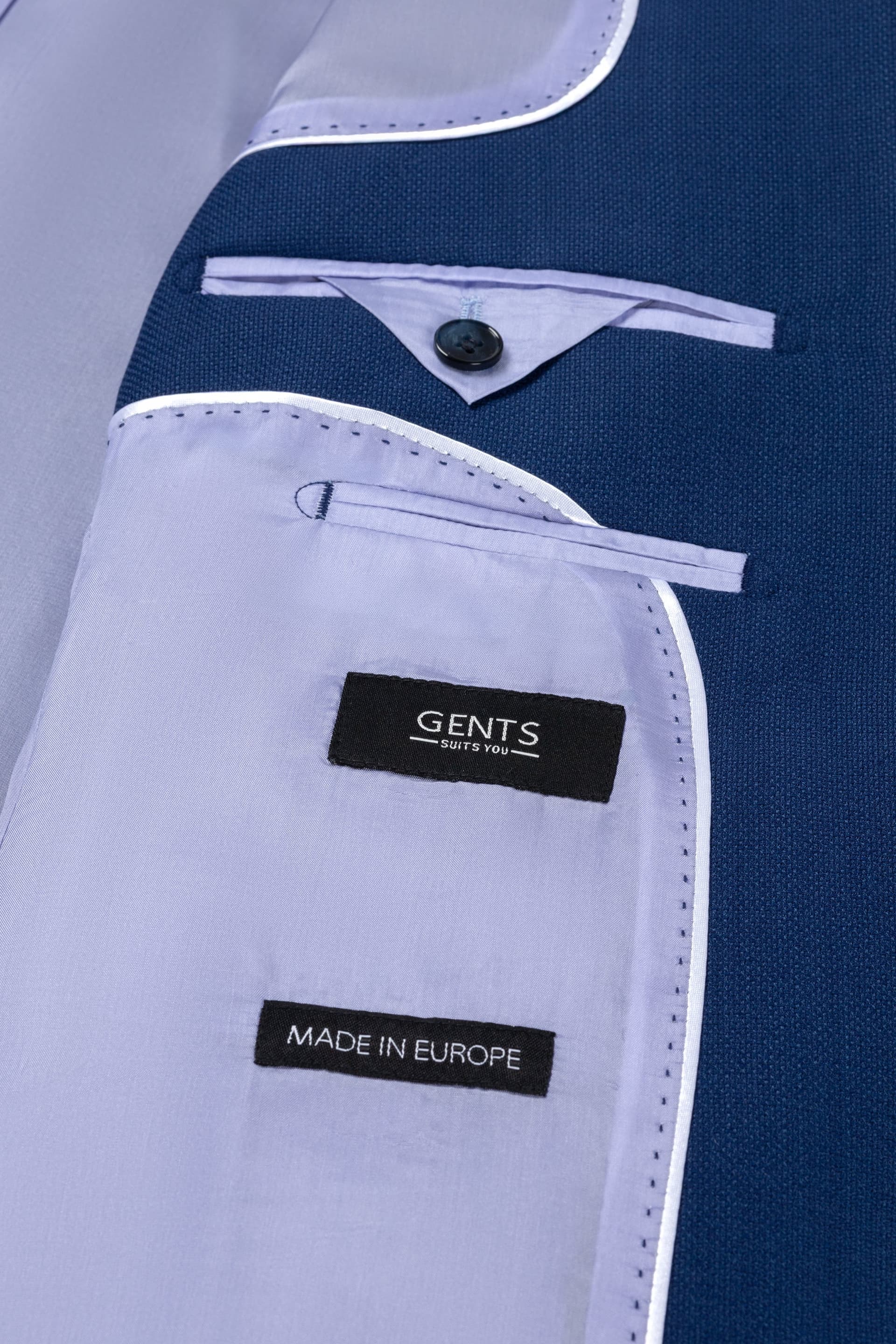Pak wol structuur saffierblauw — afbeelding 5