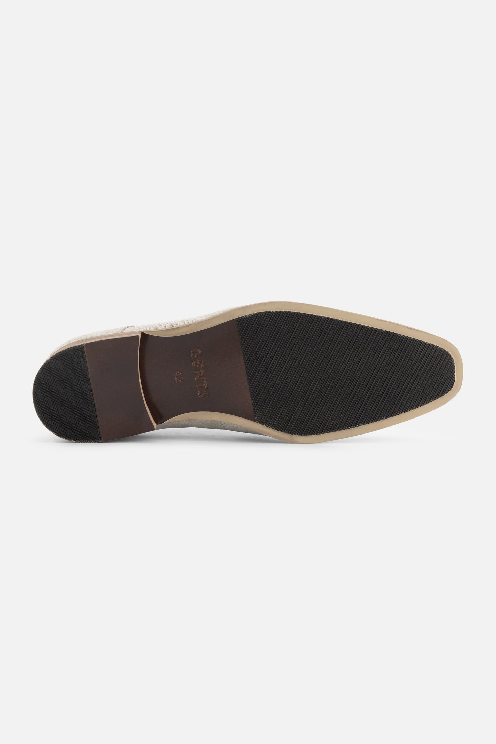 Veterschoen suede structuur lichtgrijs — afbeelding 6