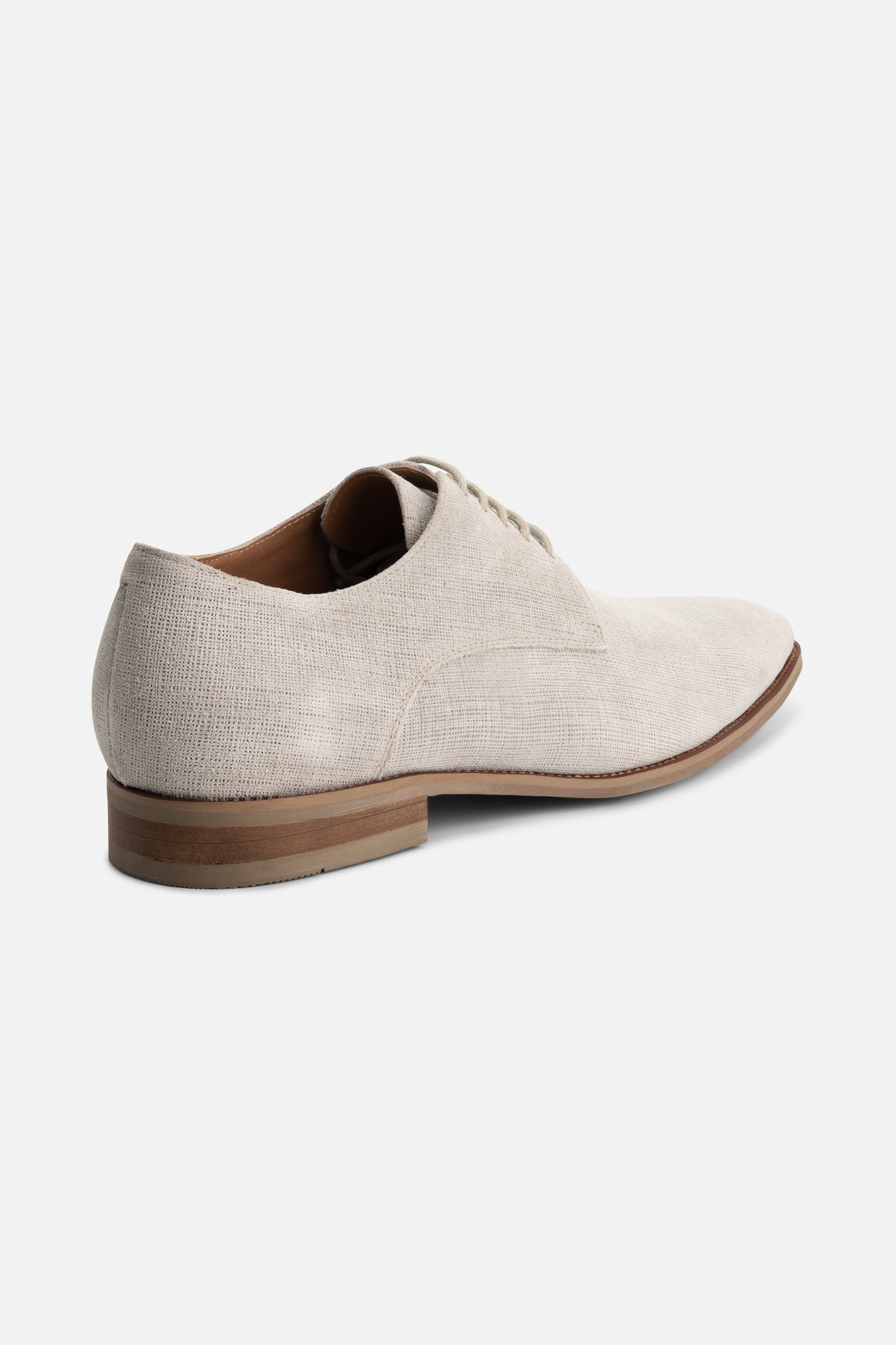 Veterschoen suede structuur lichtgrijs — afbeelding 4