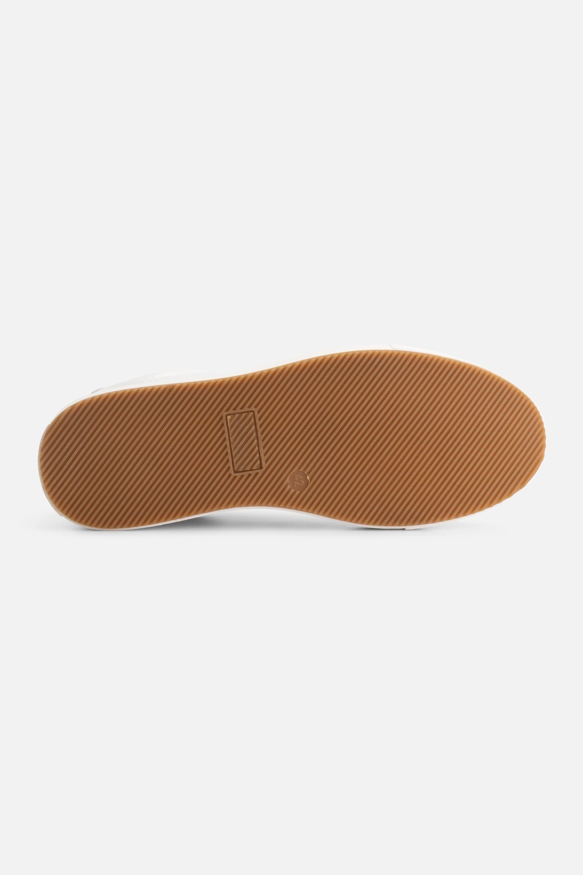Sneaker leer glad wit — afbeelding 7
